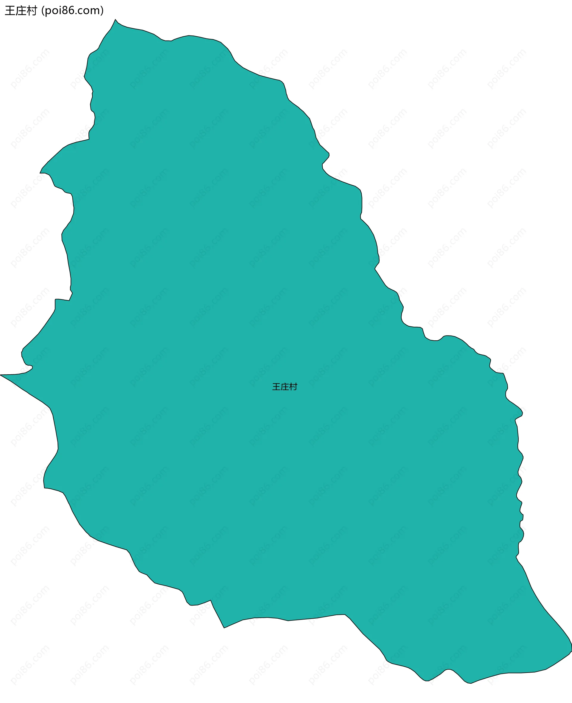 王庄村边界地图