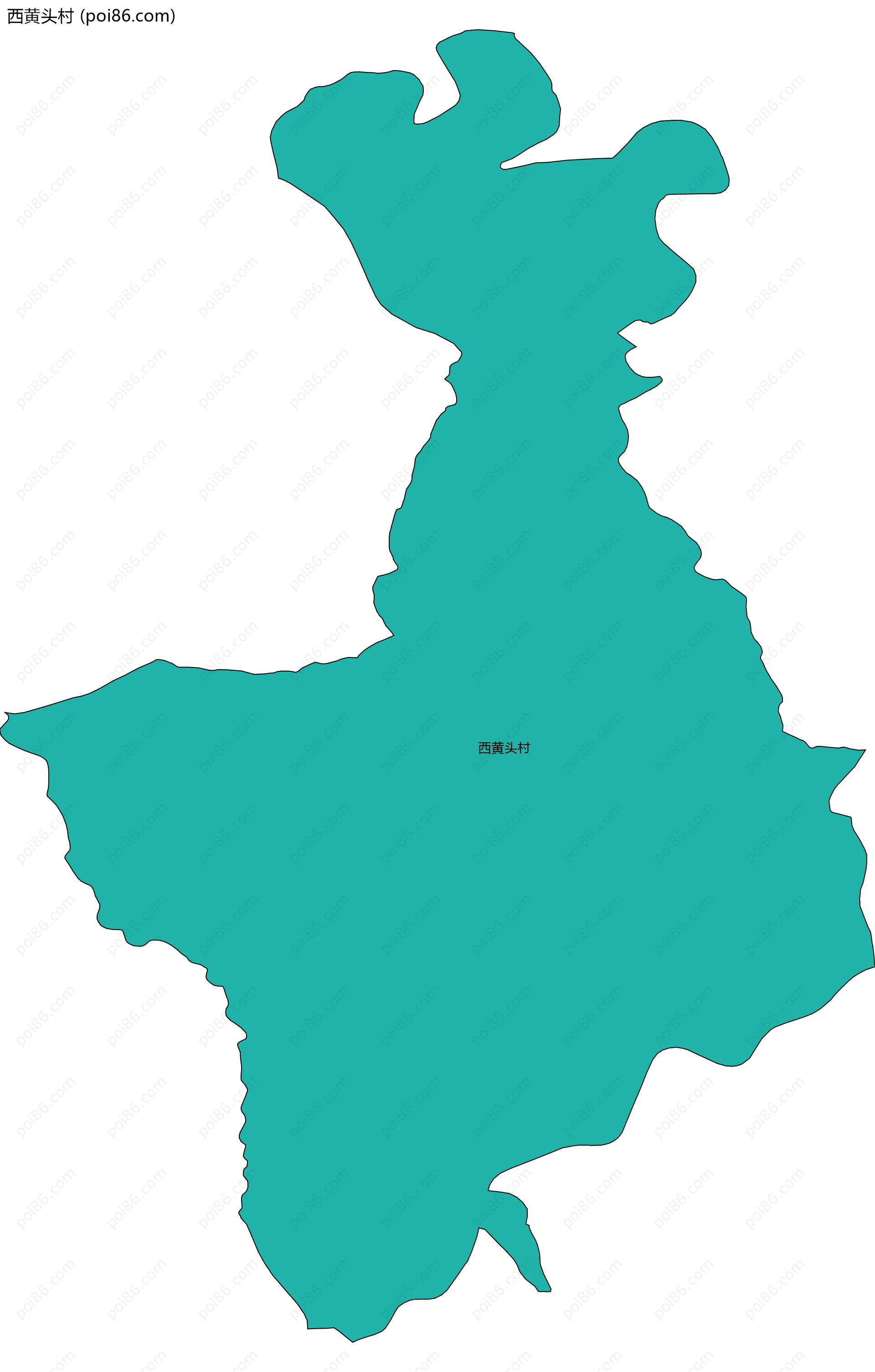 西黄头村边界地图