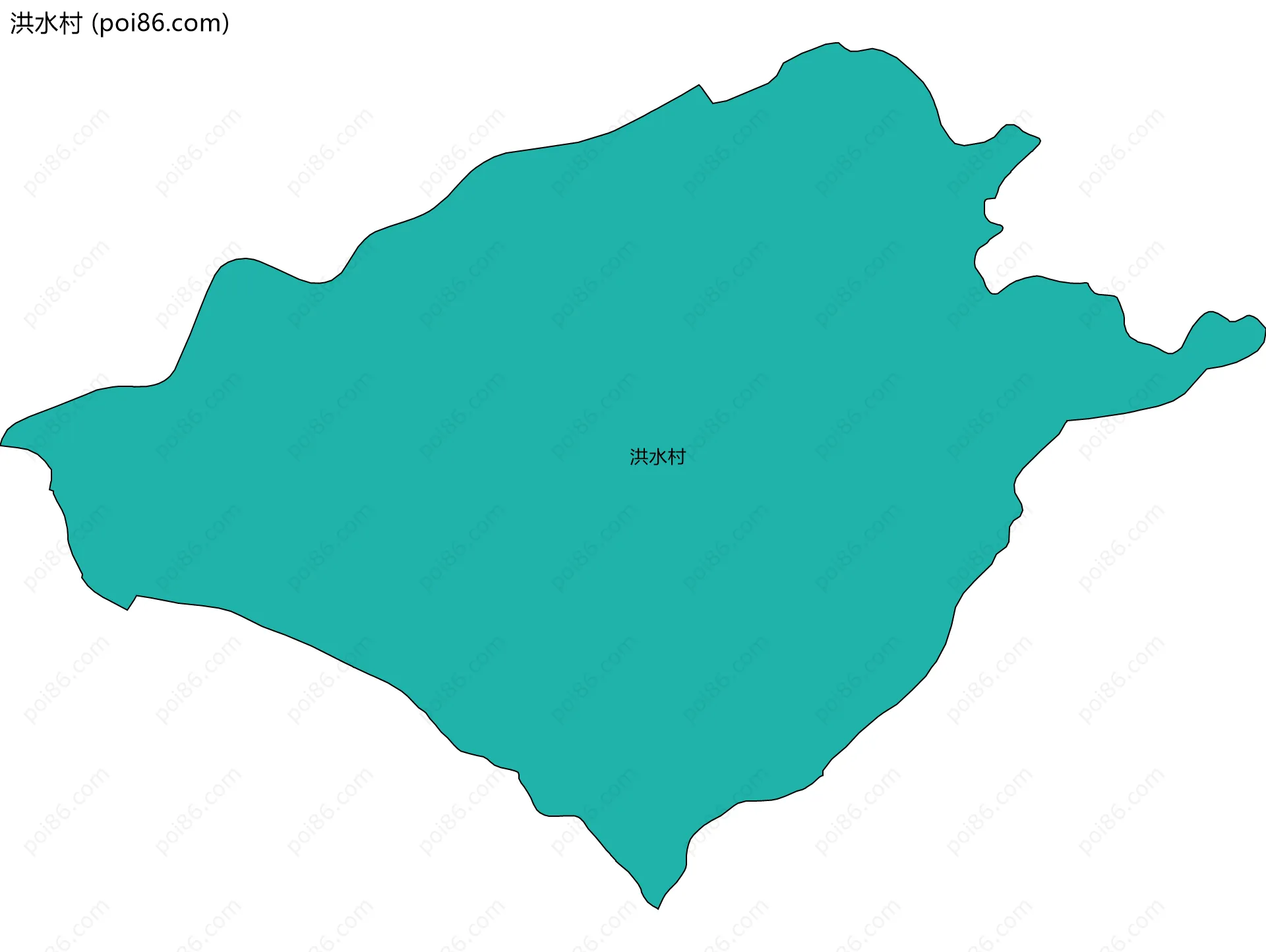 洪水村边界地图