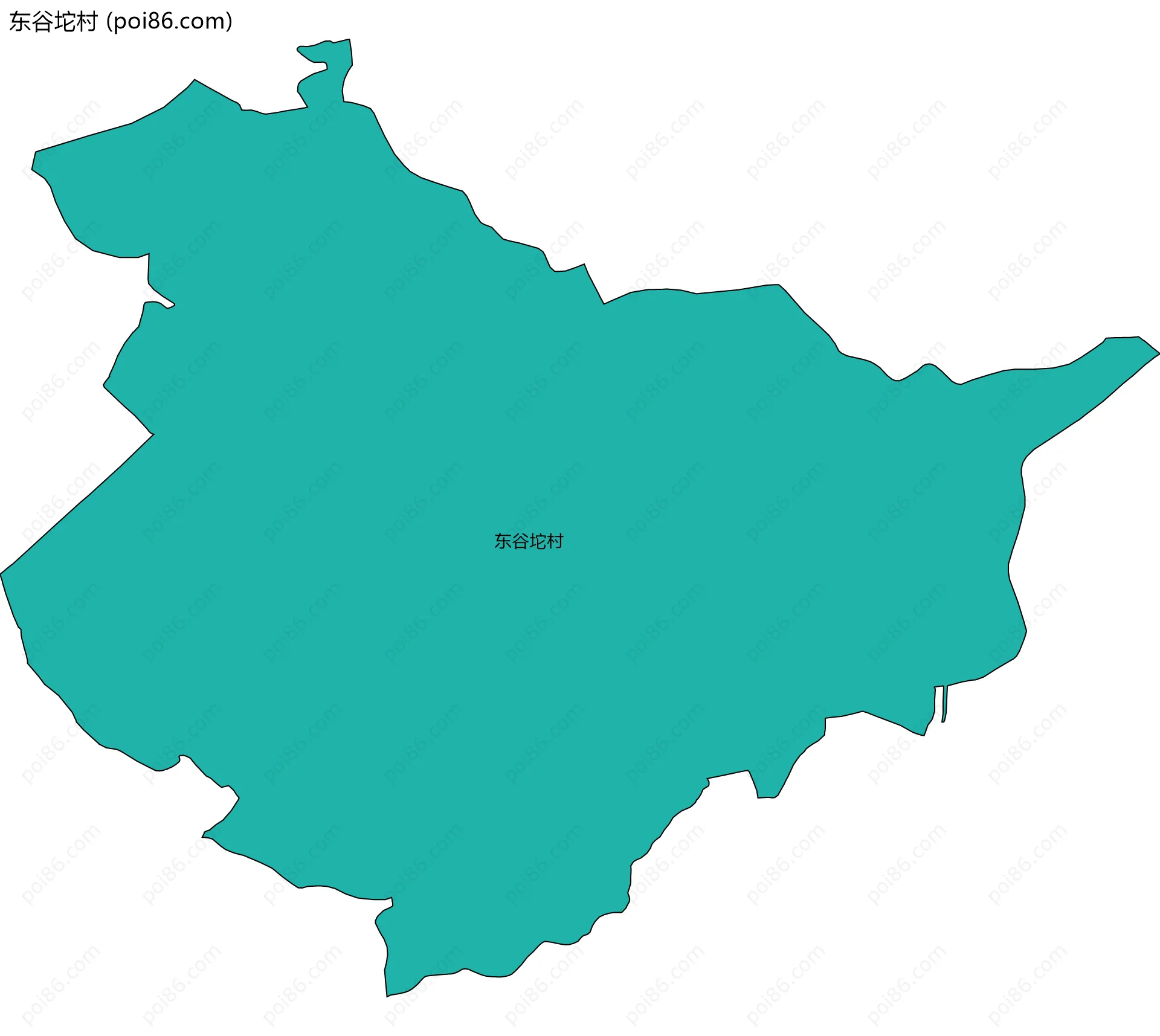 东谷坨村边界地图
