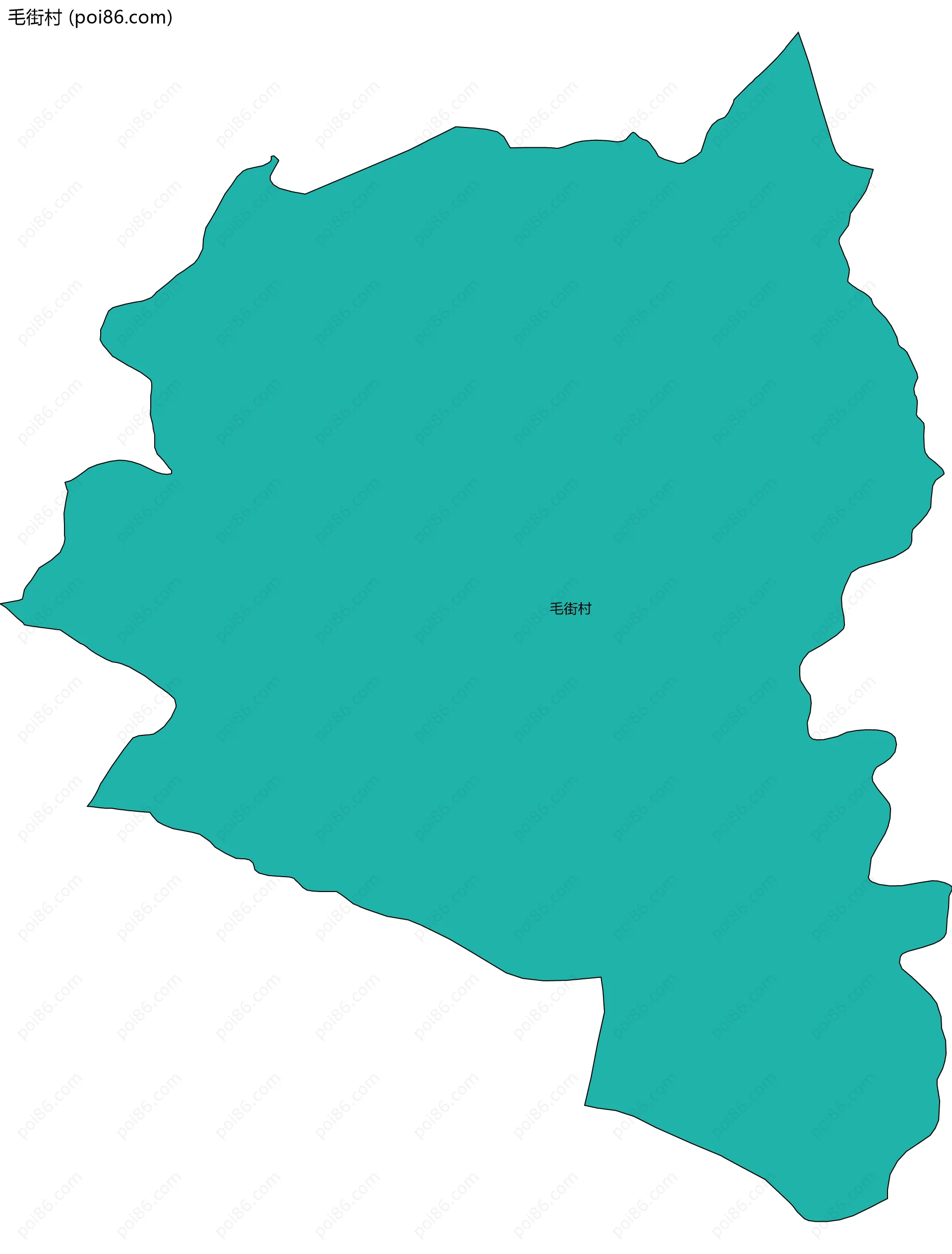 毛街村边界地图