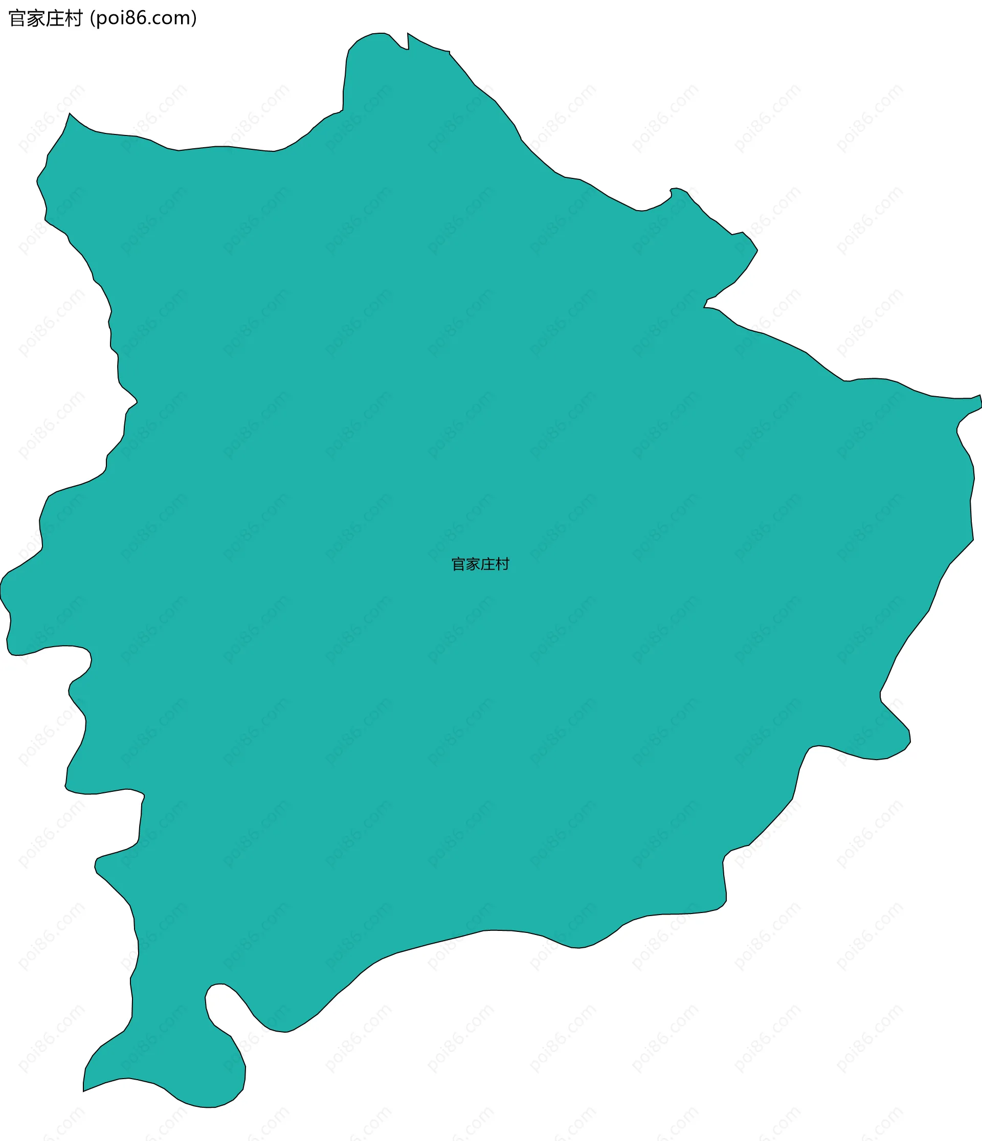 官家庄村边界地图