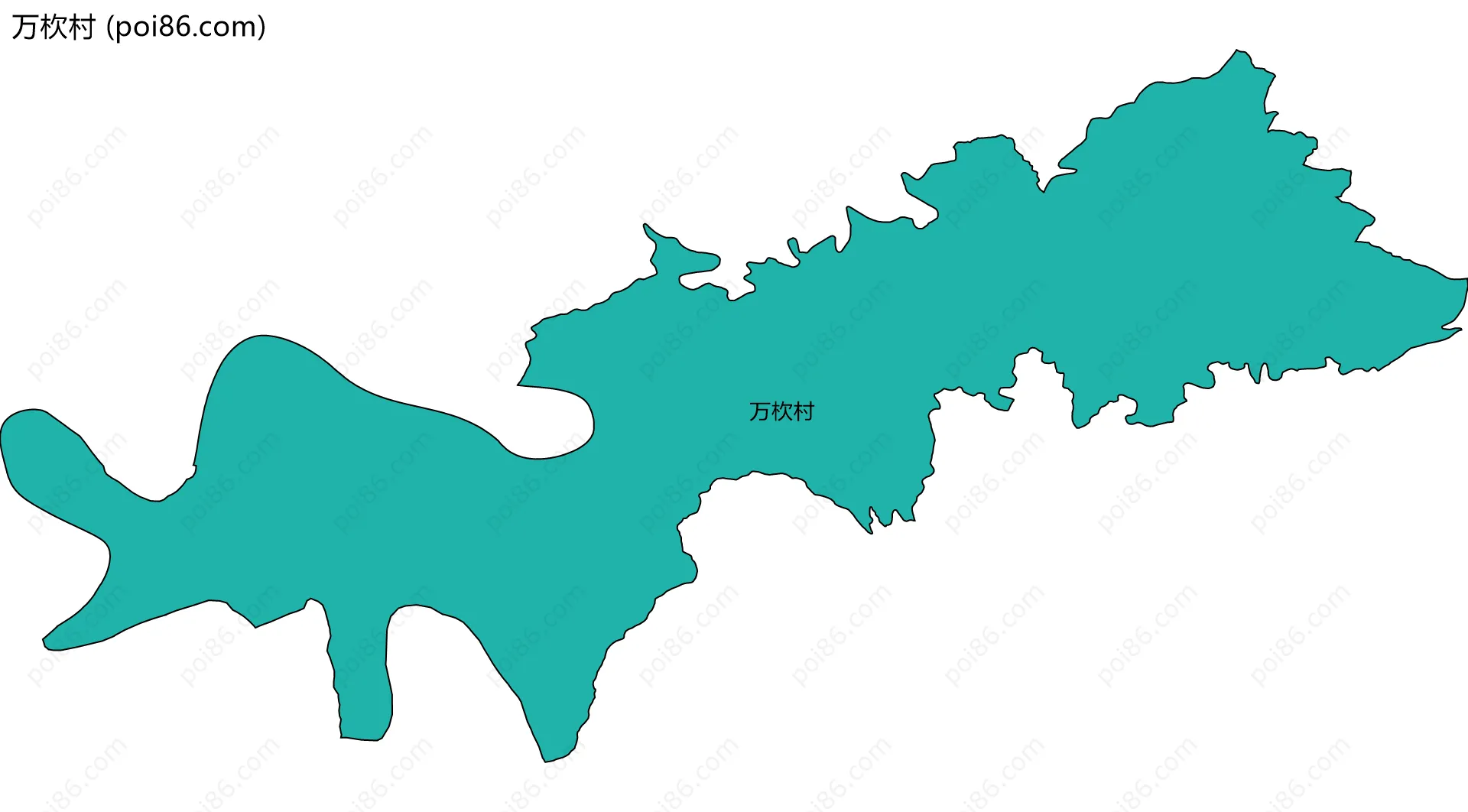 万杴村边界地图