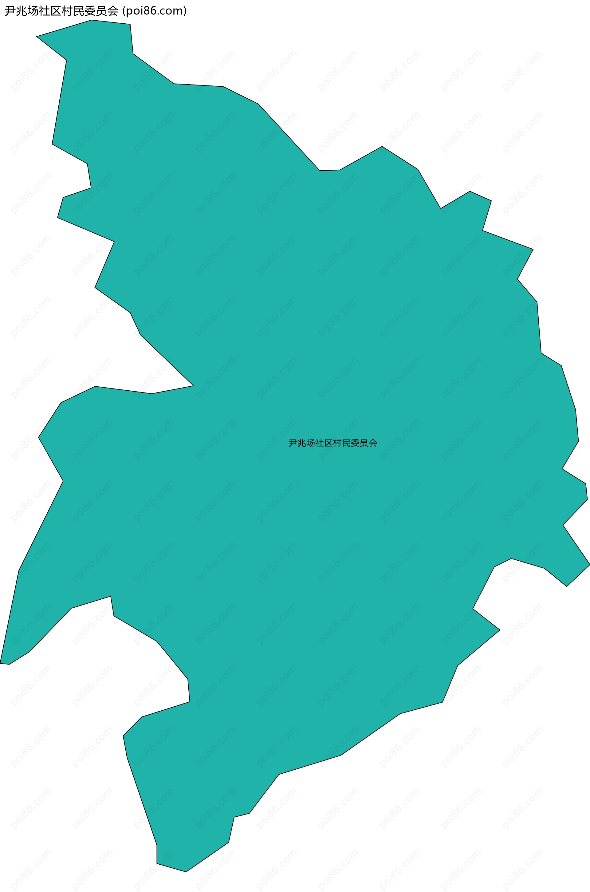 尹兆场社区村民委员会边界地图