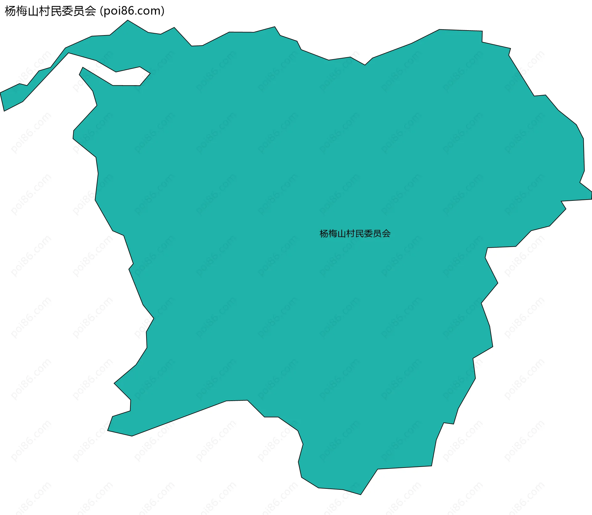 杨梅山村民委员会边界地图