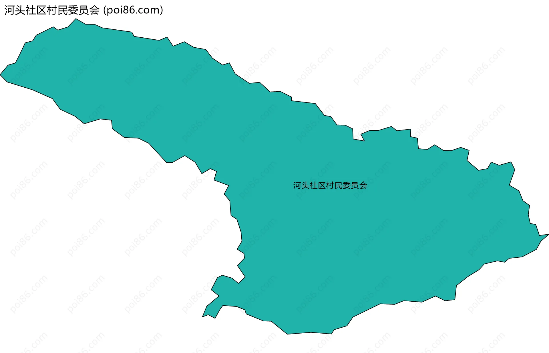 河头社区村民委员会边界地图