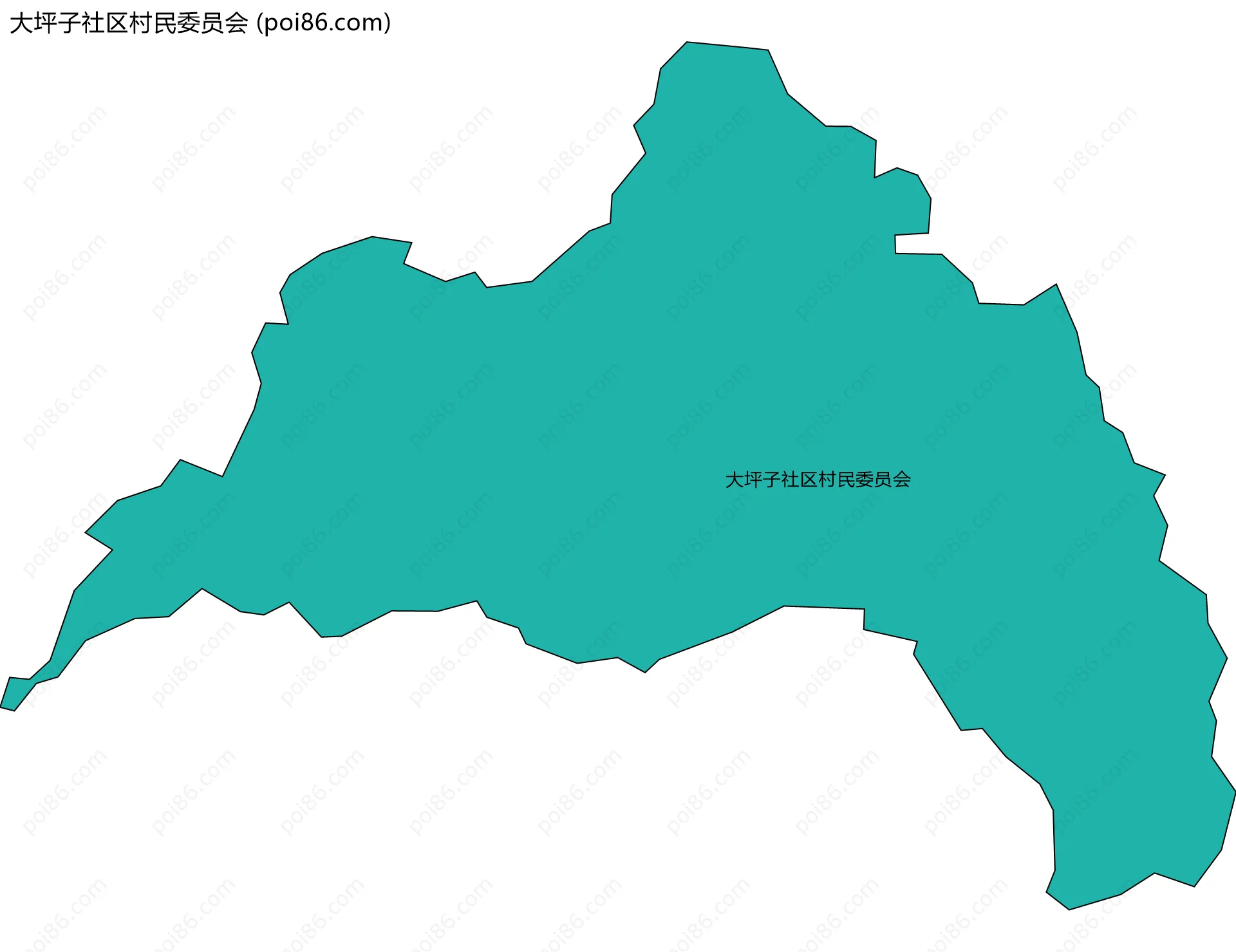 大坪子社区村民委员会边界地图