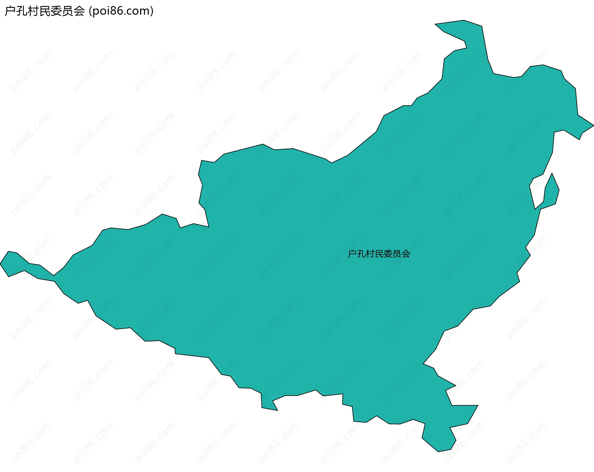 户孔村民委员会边界地图