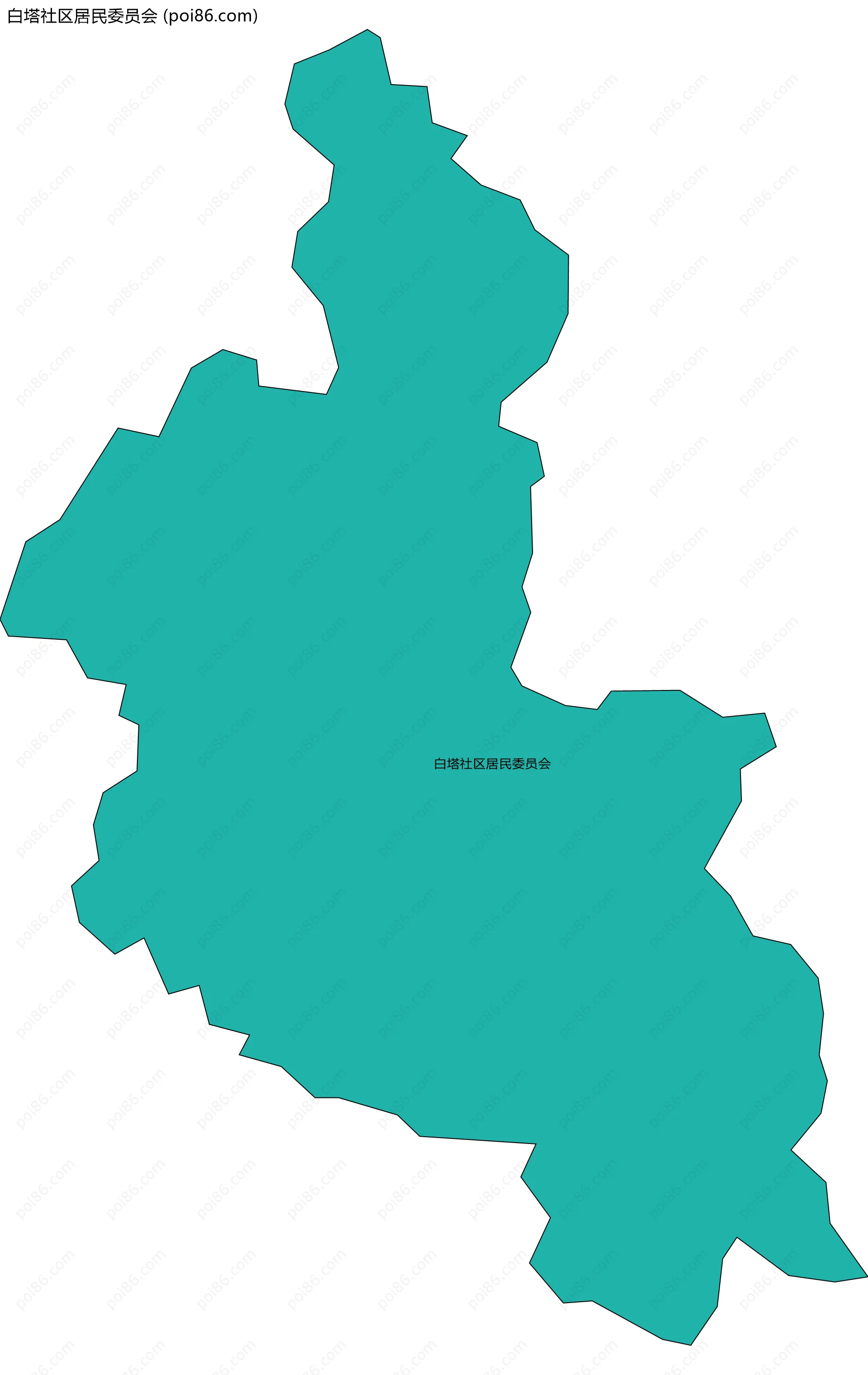 白塔社区居民委员会边界地图