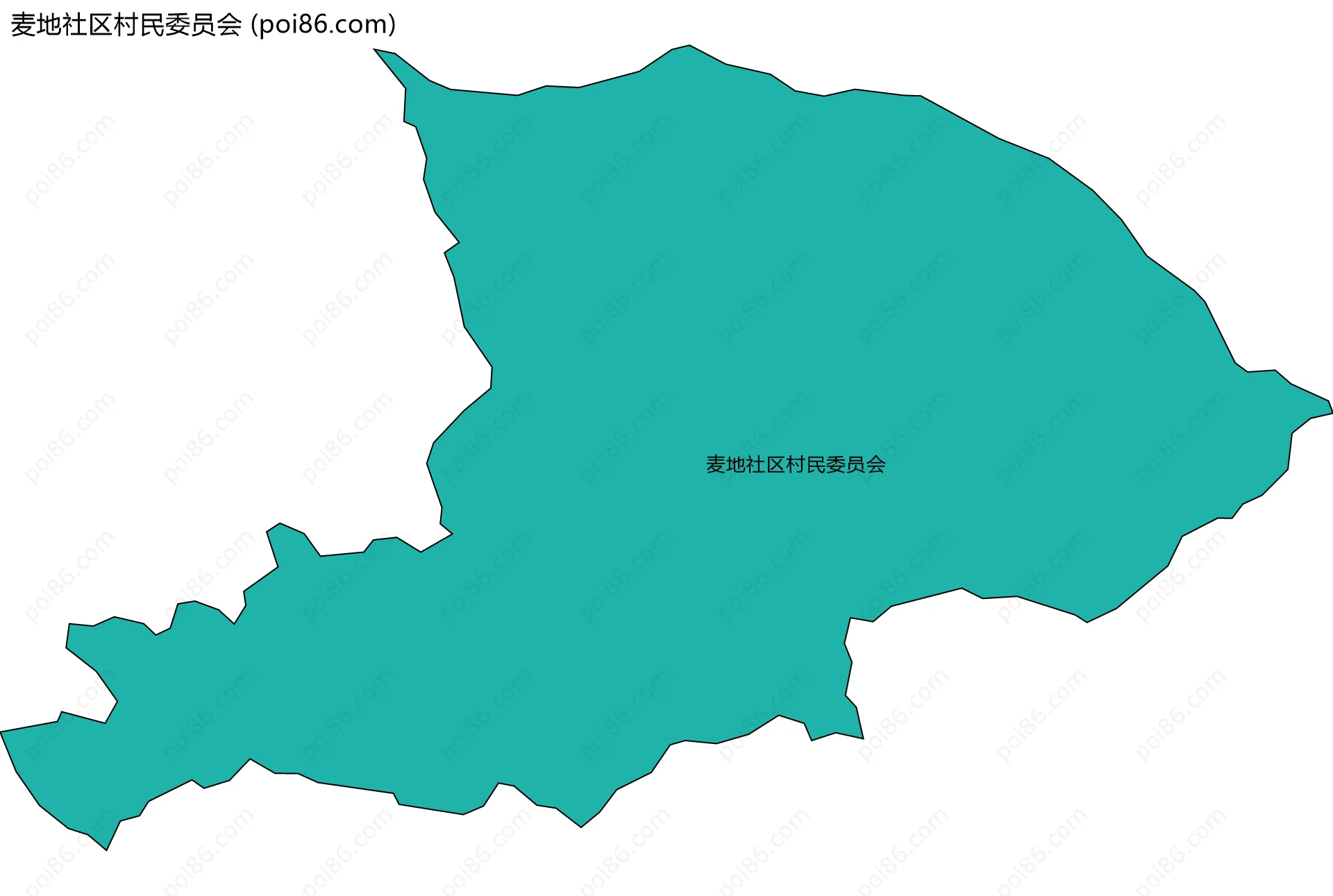 麦地社区村民委员会边界地图