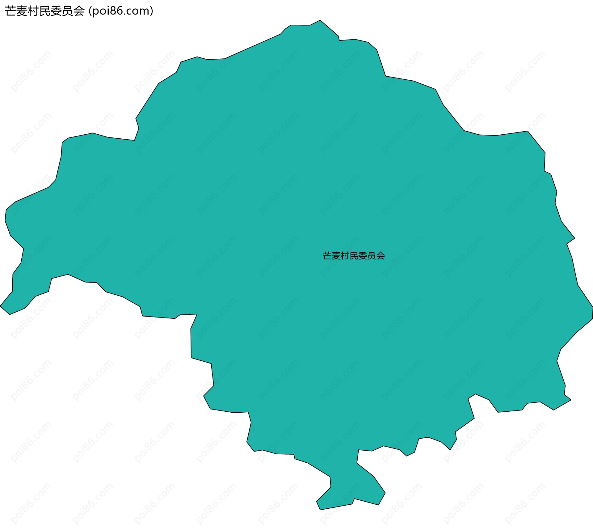 芒麦村民委员会边界地图