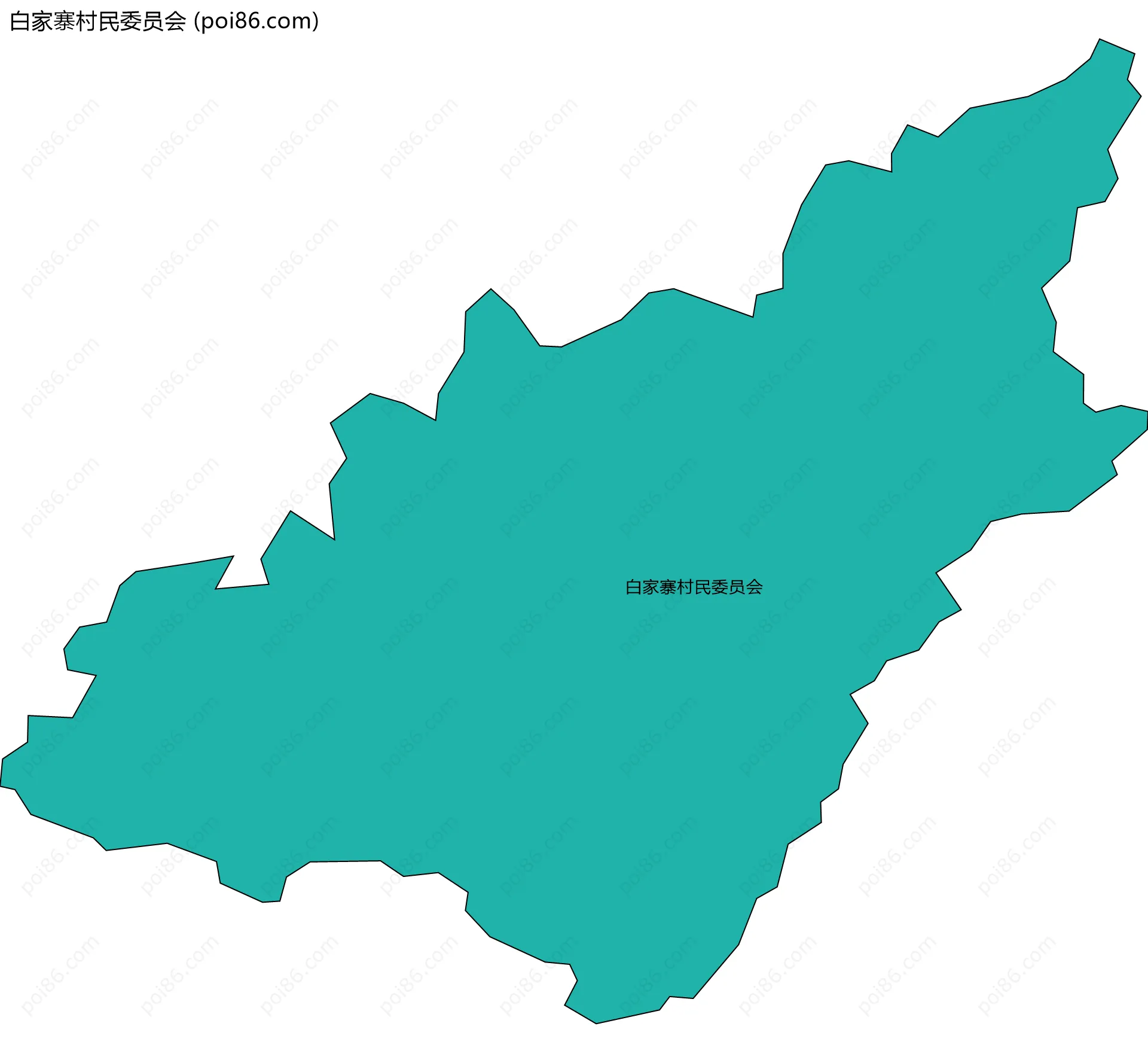 白家寨村民委员会边界地图