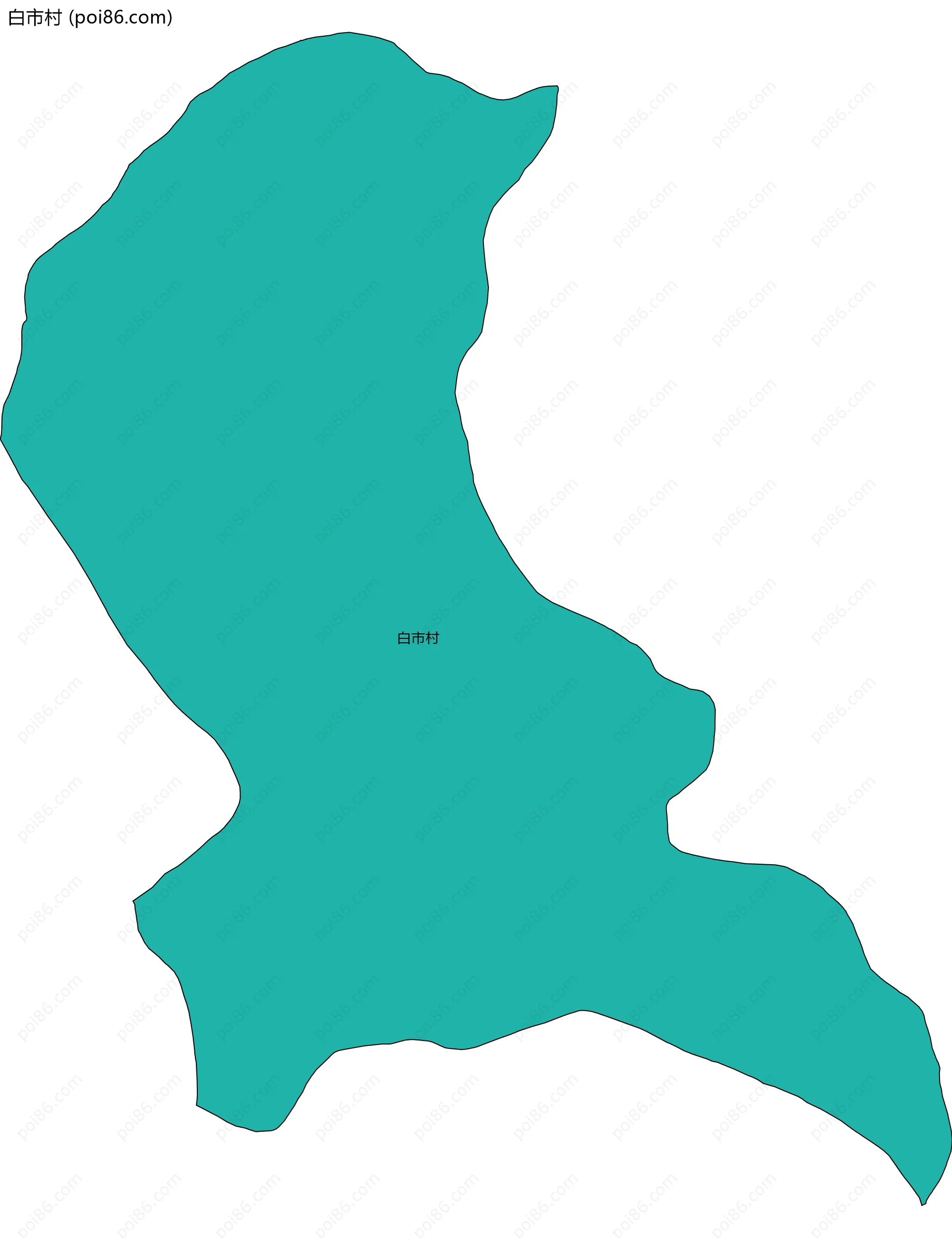 白市村边界地图