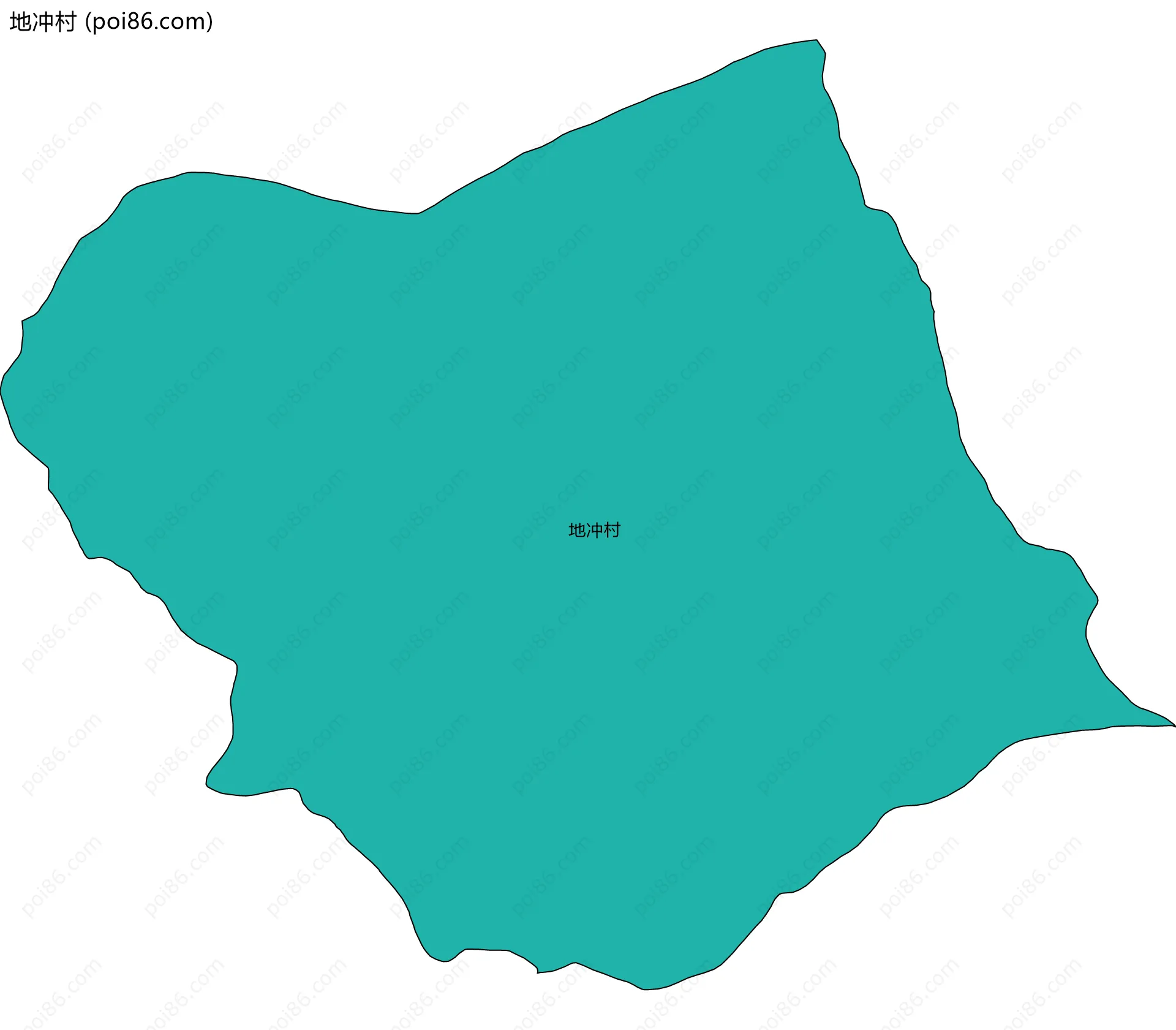 地冲村边界地图