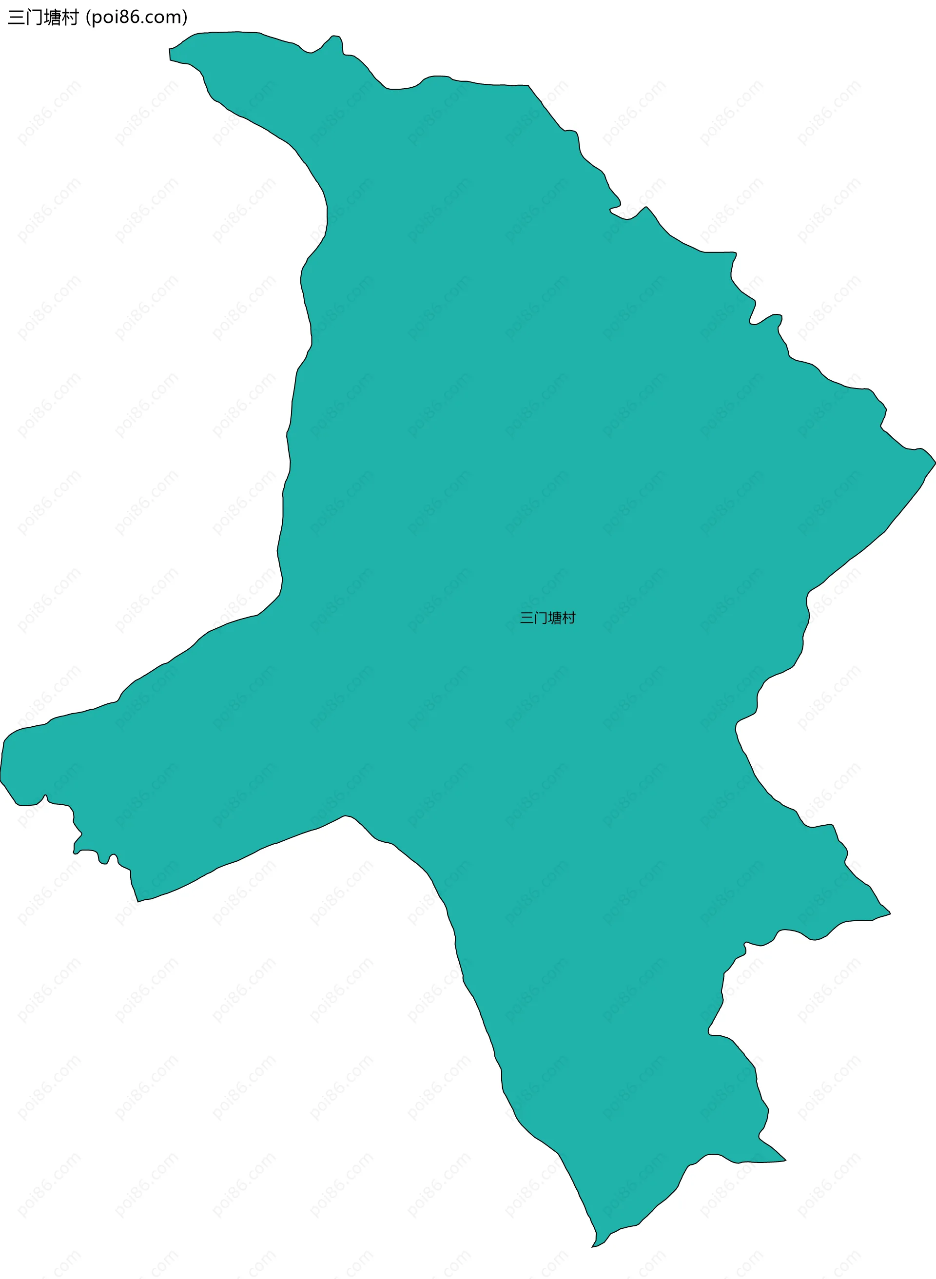 三门塘村边界地图