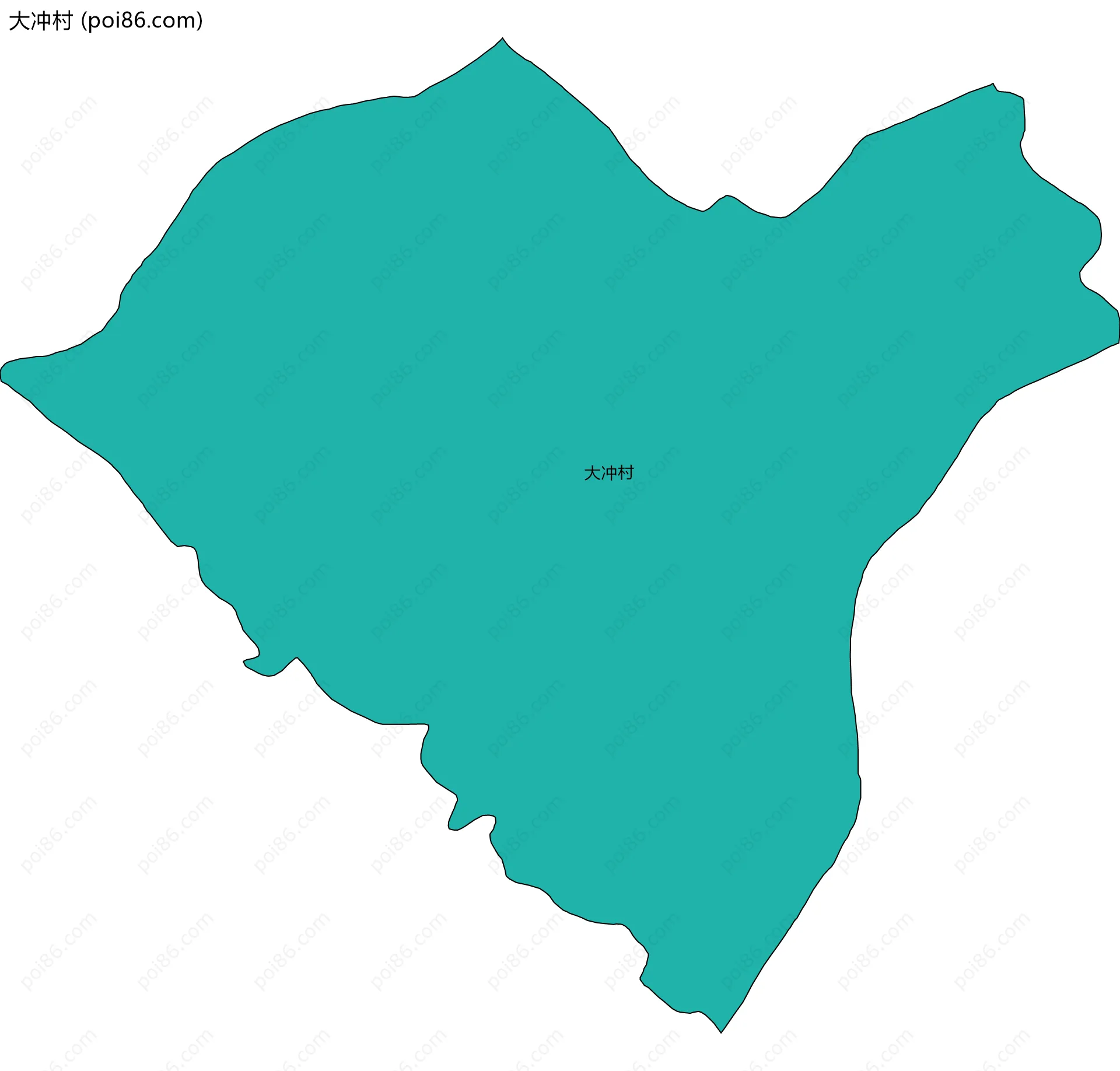 大冲村边界地图