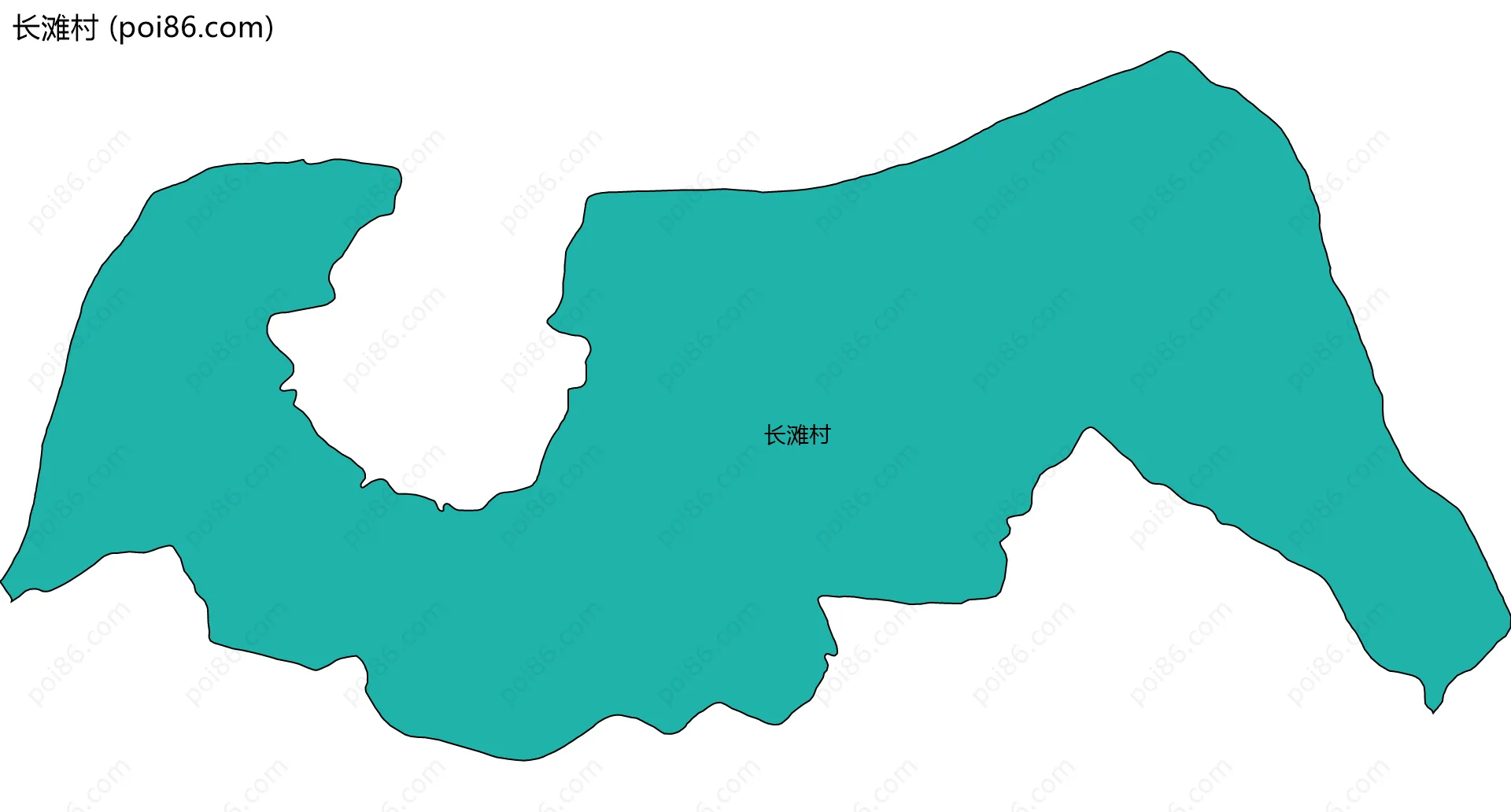 长滩村边界地图