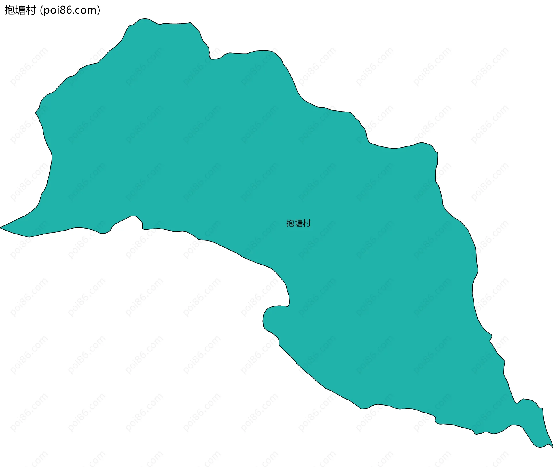 抱塘村边界地图