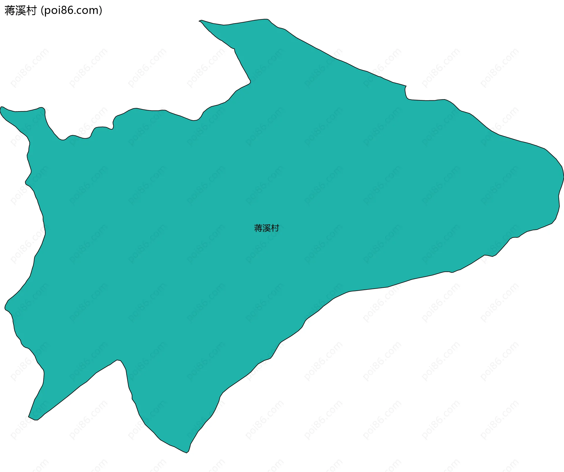 蒋溪村边界地图