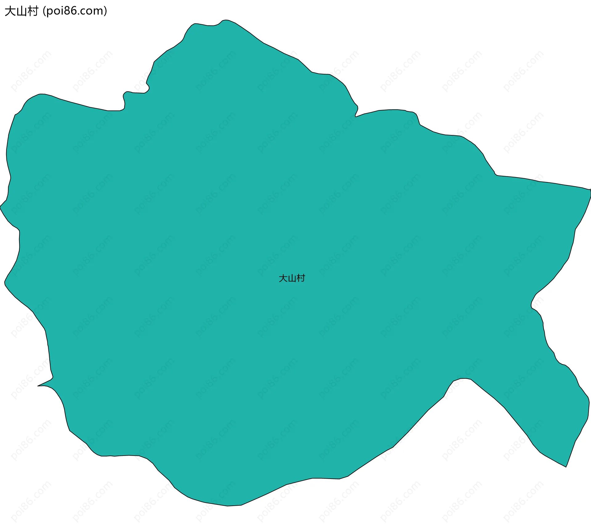 大山村边界地图
