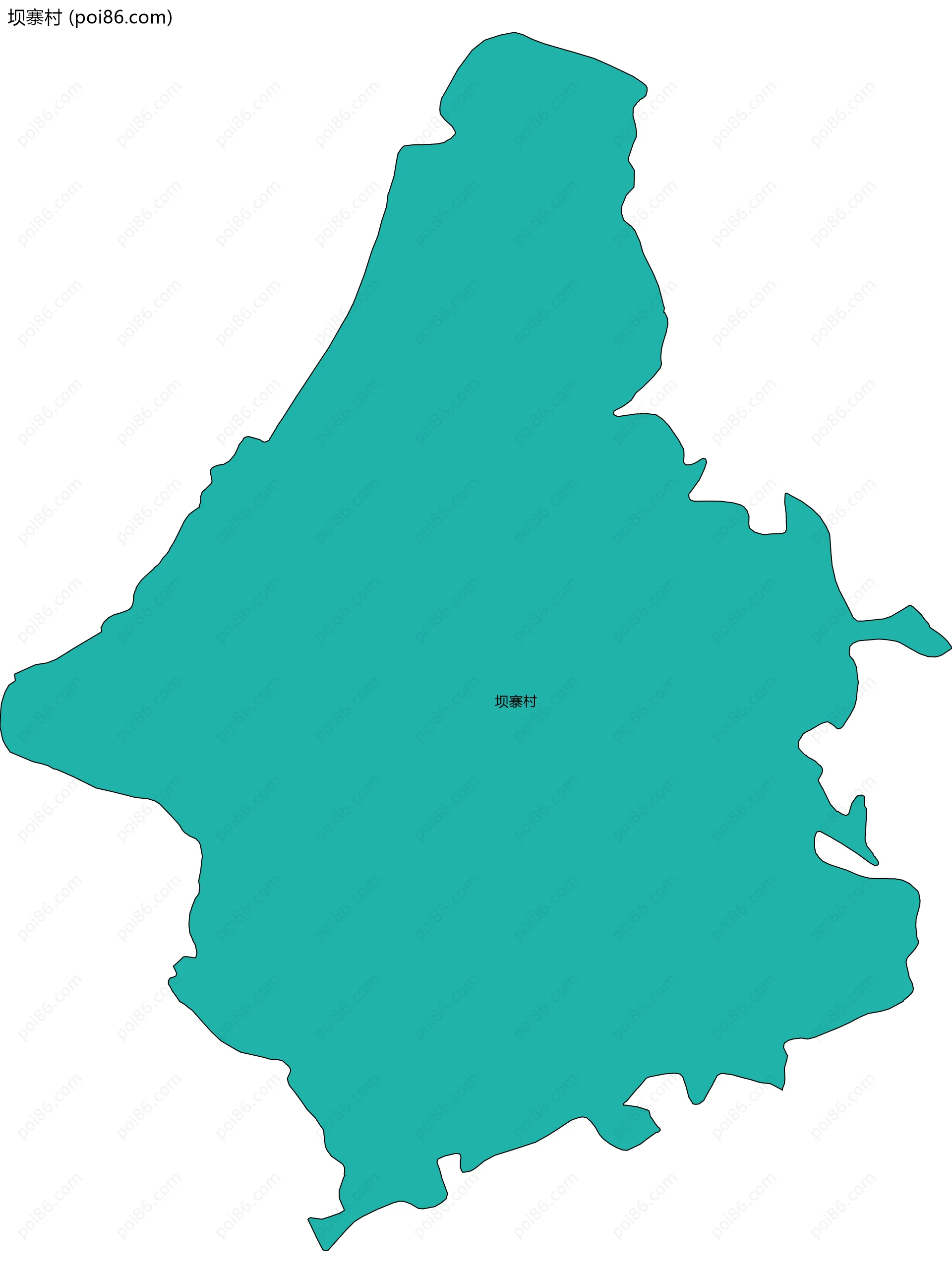 坝寨村边界地图