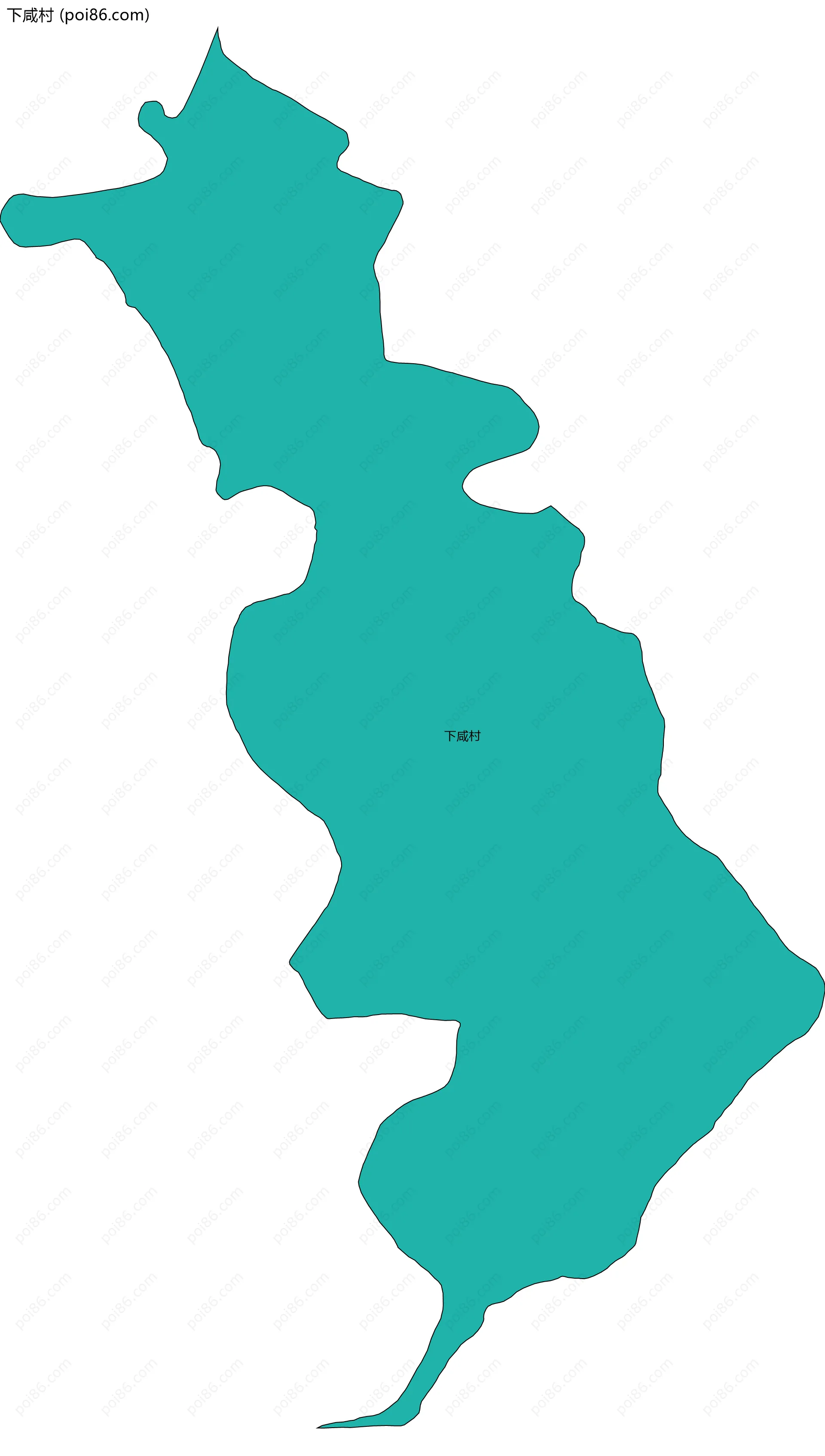 下咸村边界地图