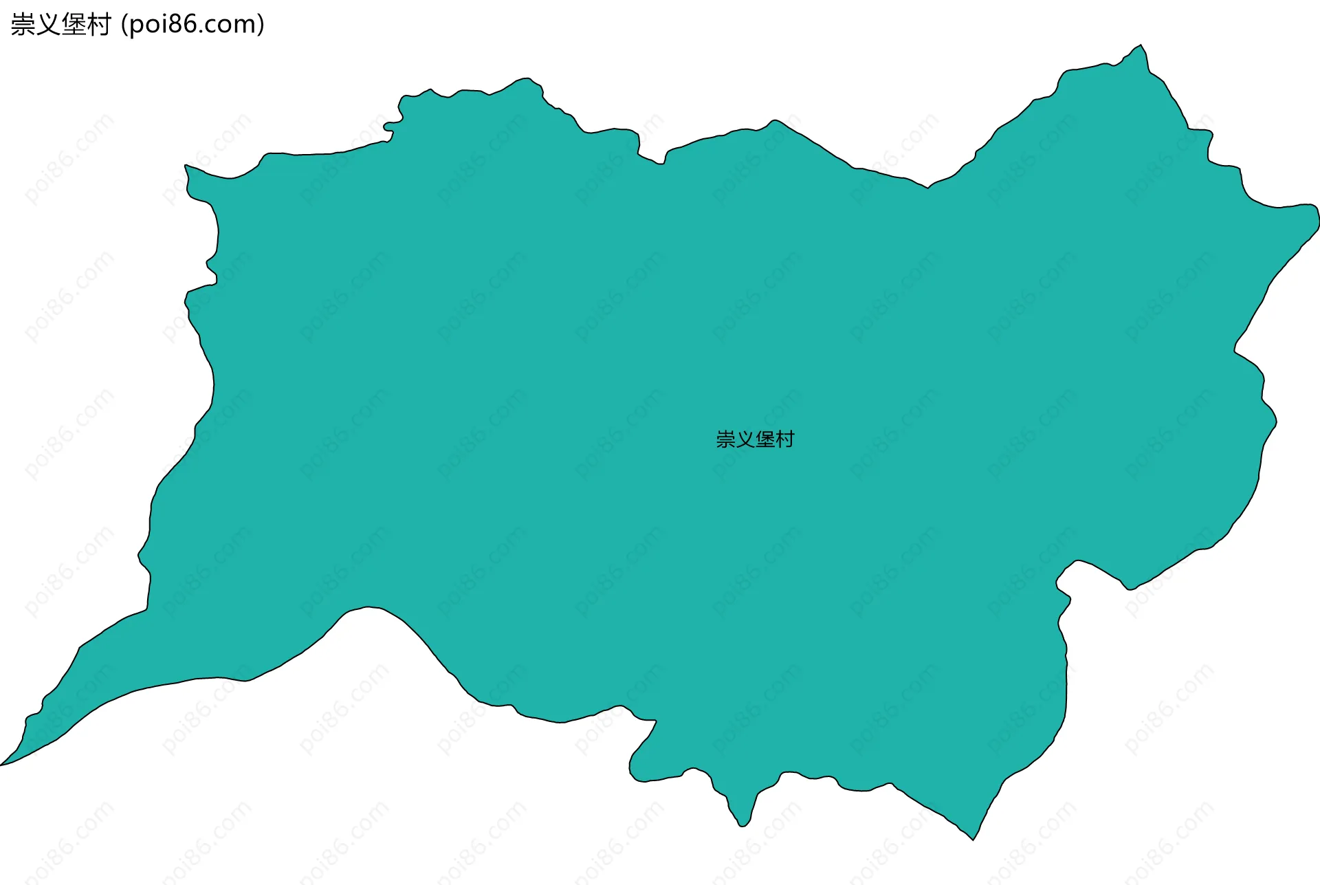 崇义堡村边界地图