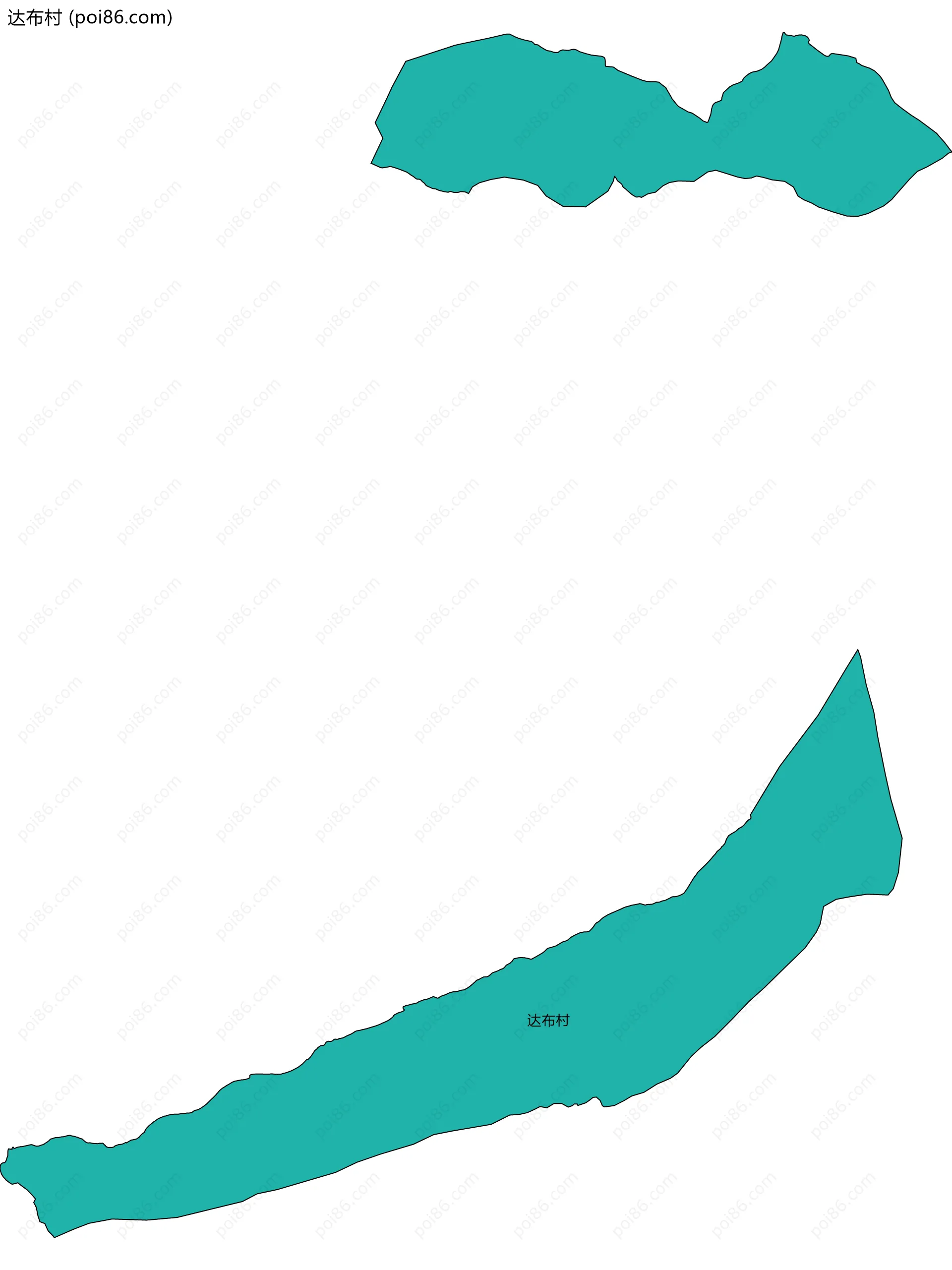 达布村边界地图