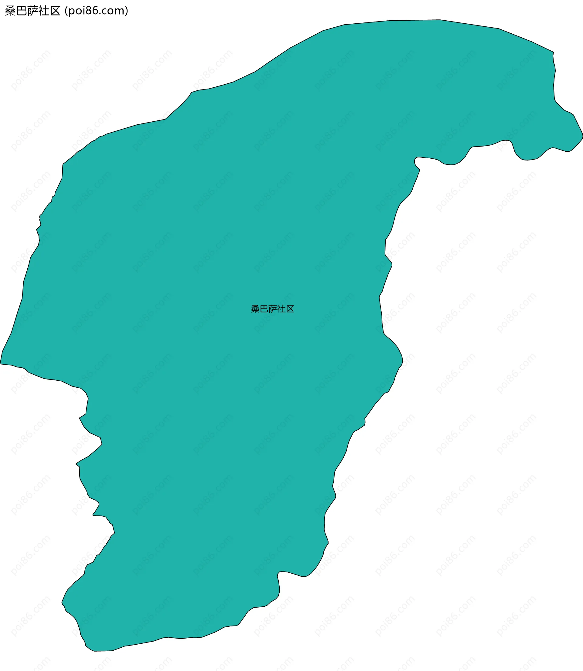 桑巴萨社区边界地图