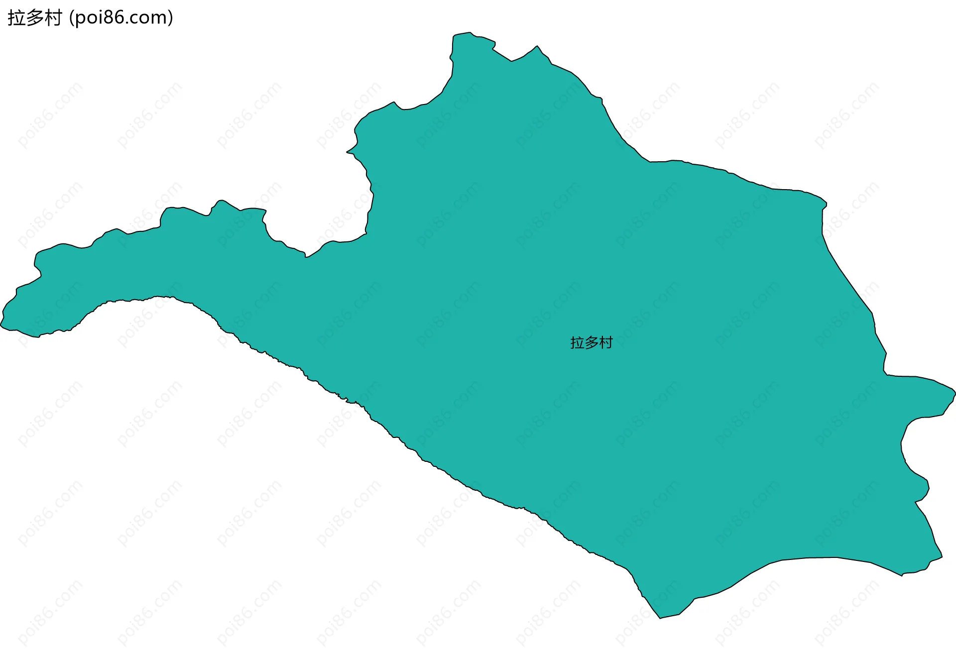 拉多村边界地图