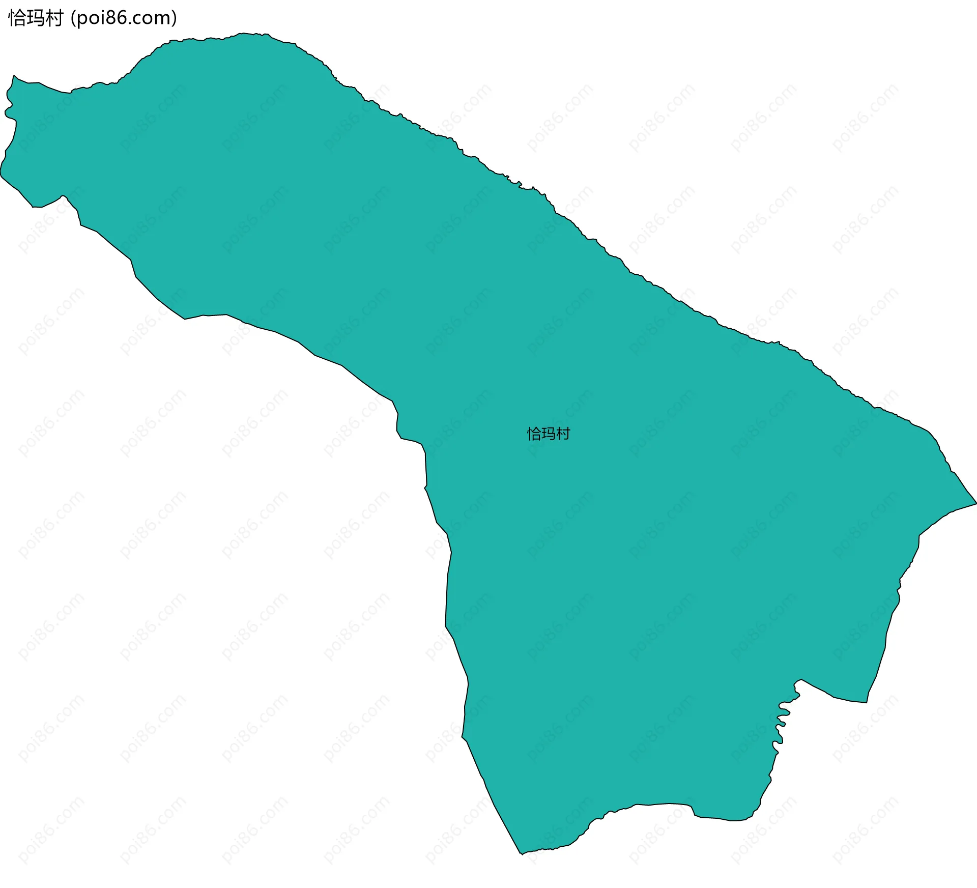 恰玛村边界地图