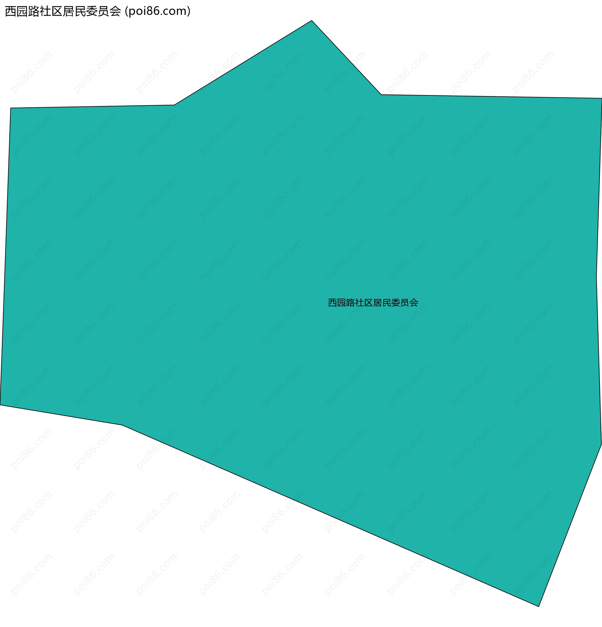 西园路社区居民委员会边界地图