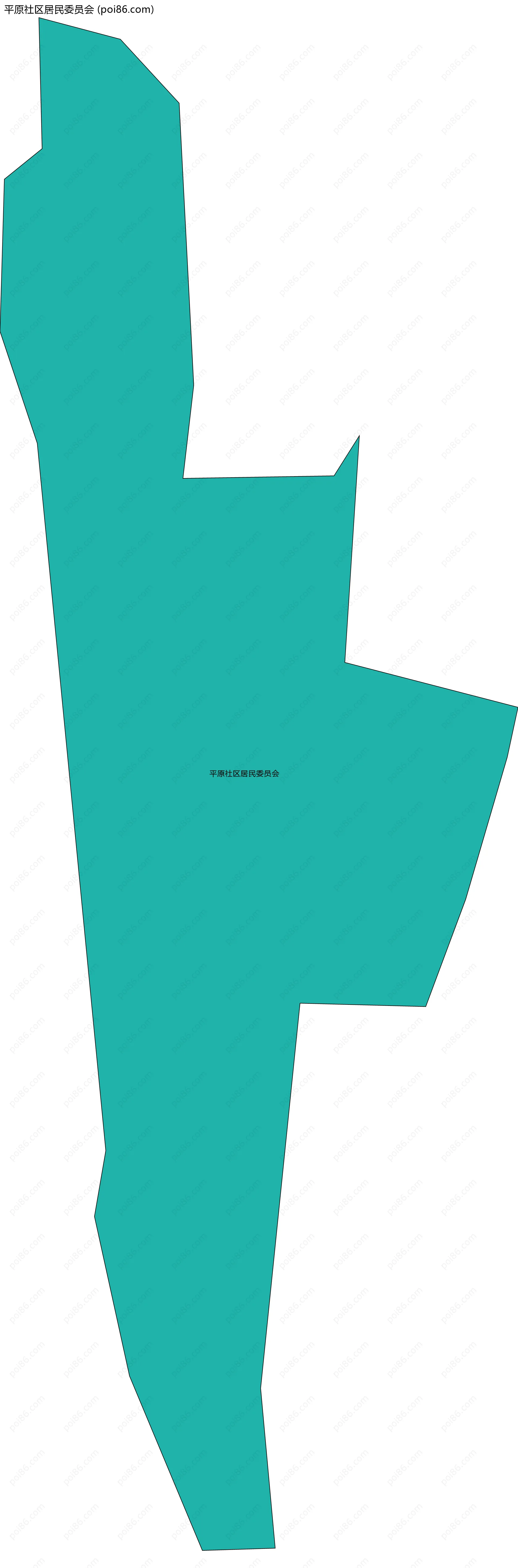 平原社区居民委员会边界地图