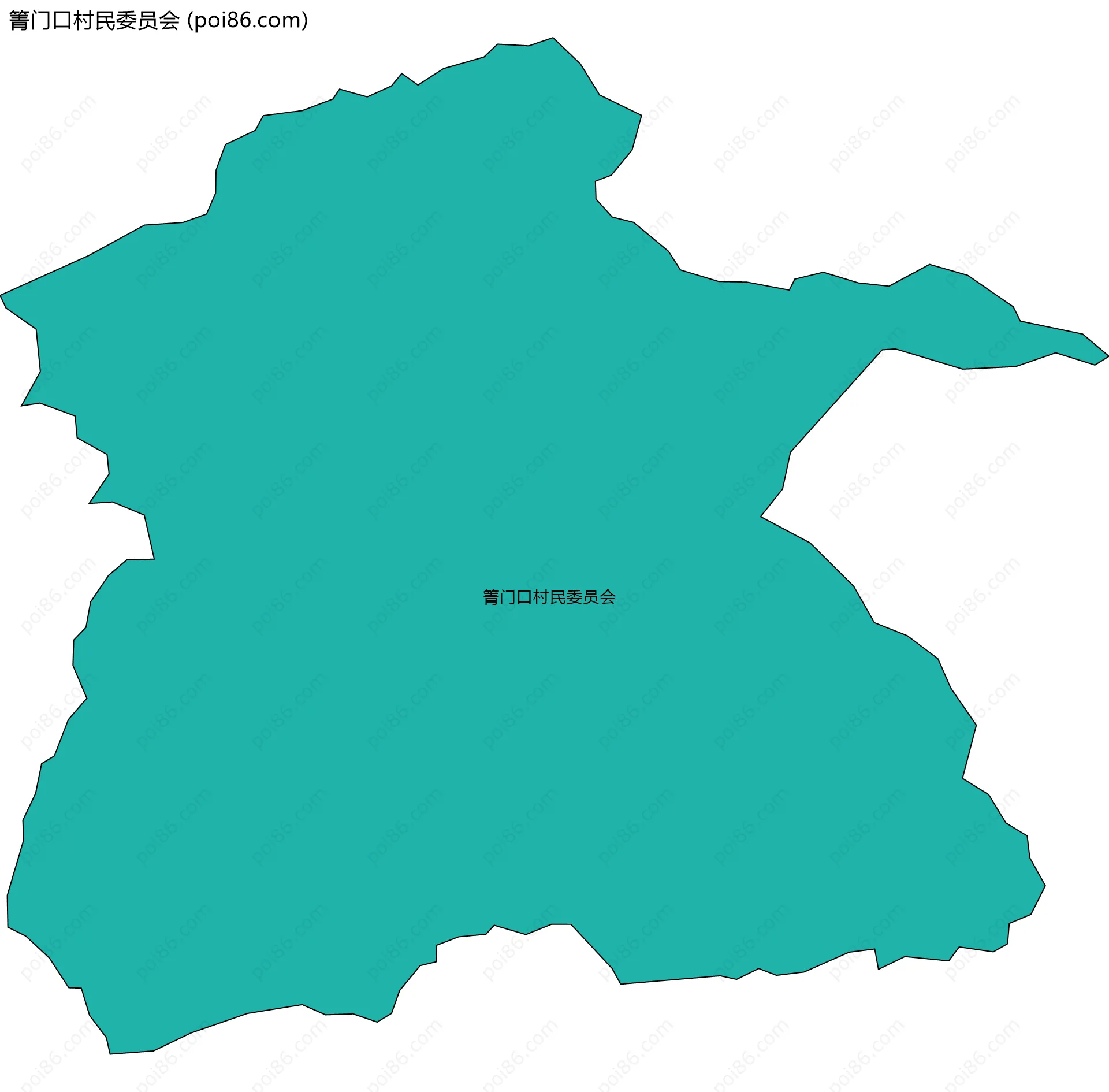 箐门口村民委员会边界地图