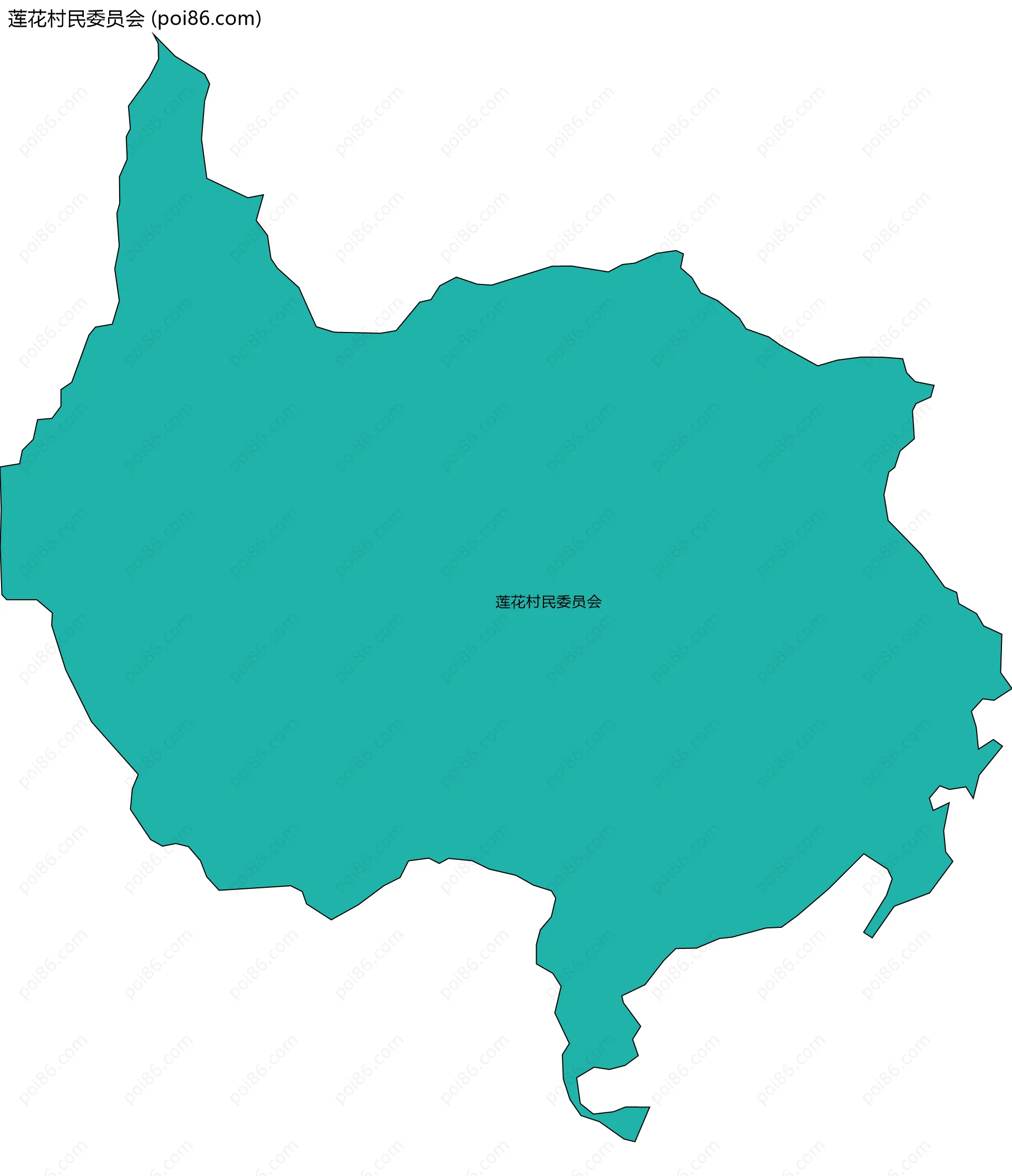 莲花村民委员会边界地图