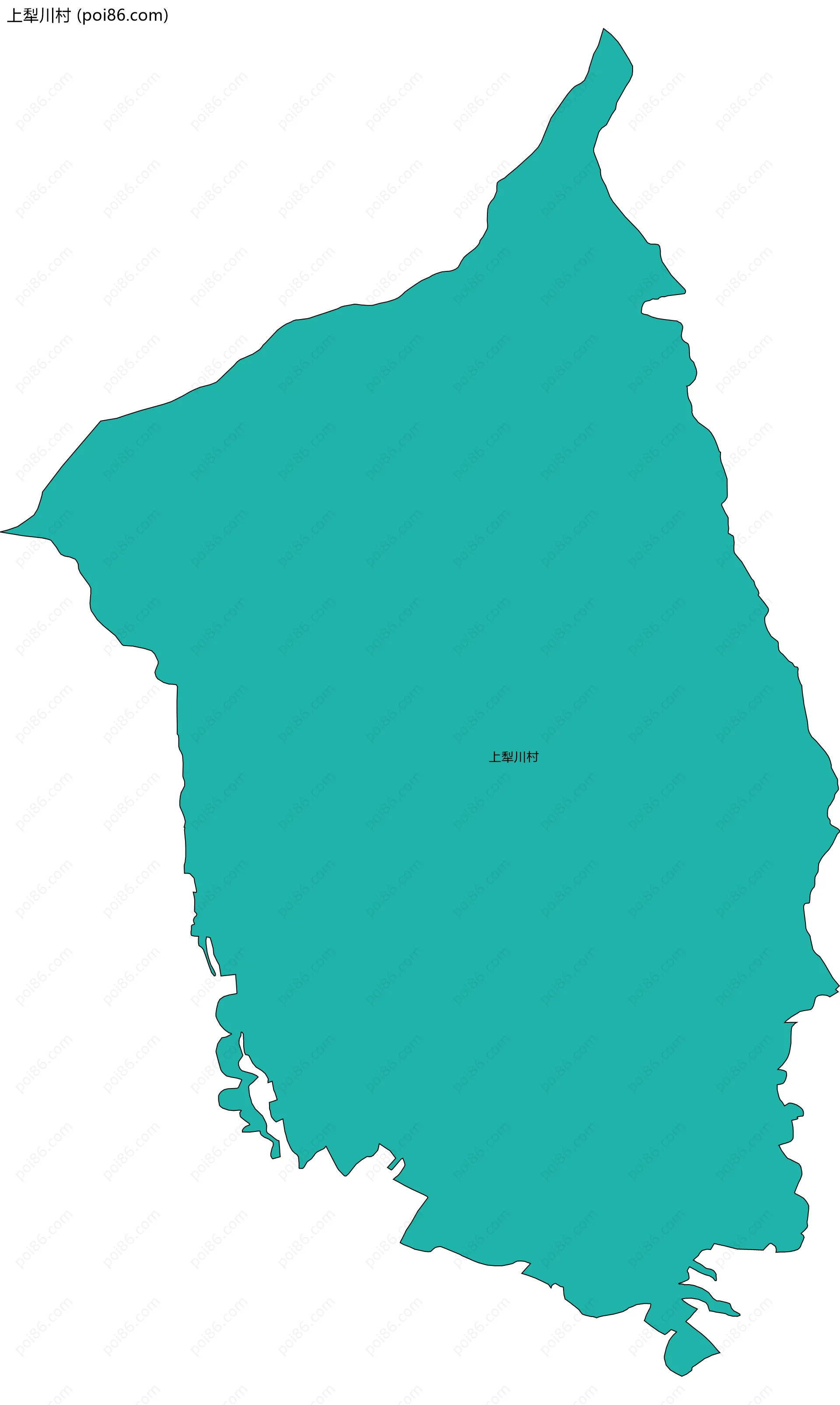 上犁川村边界地图