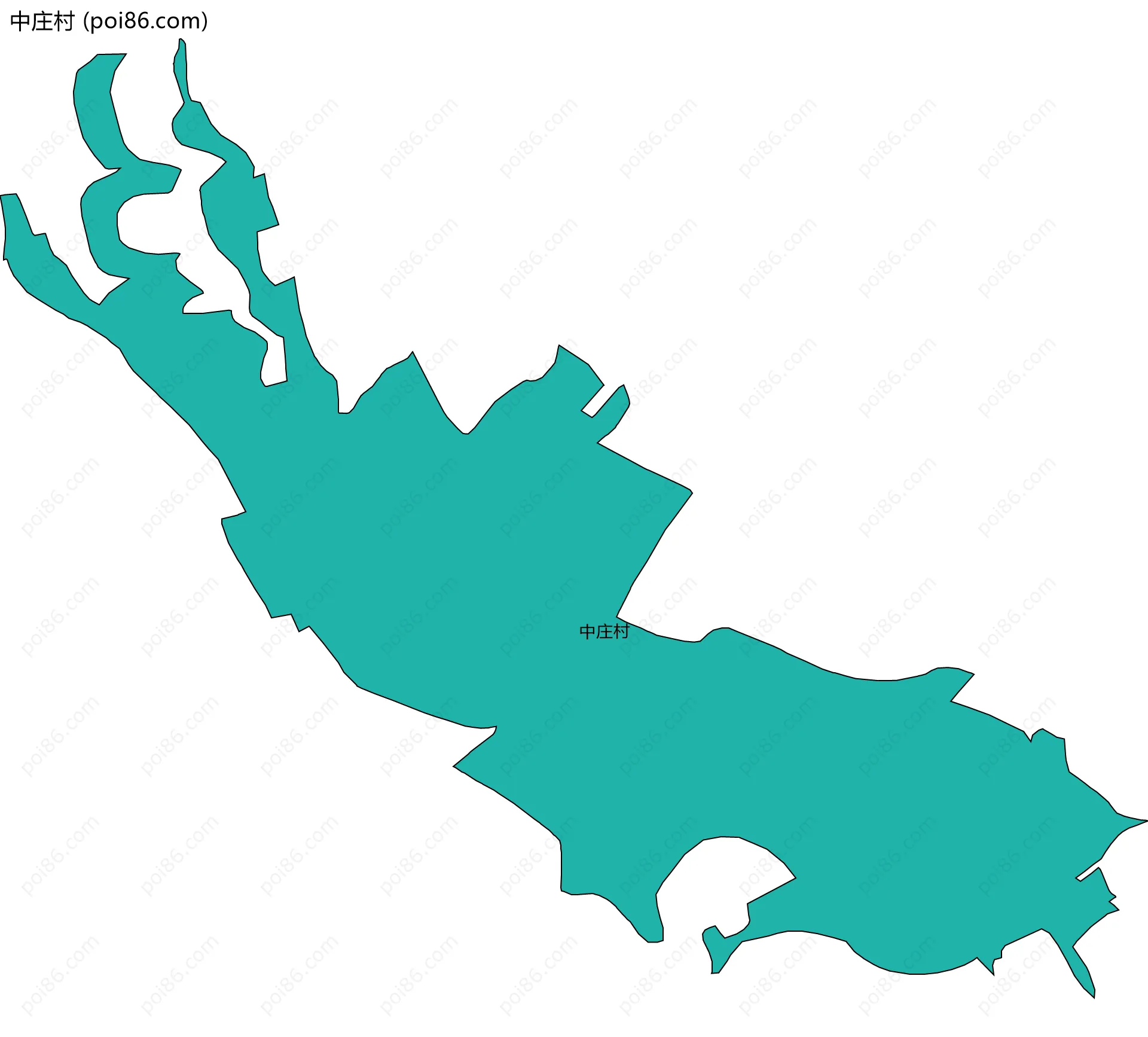 中庄村边界地图