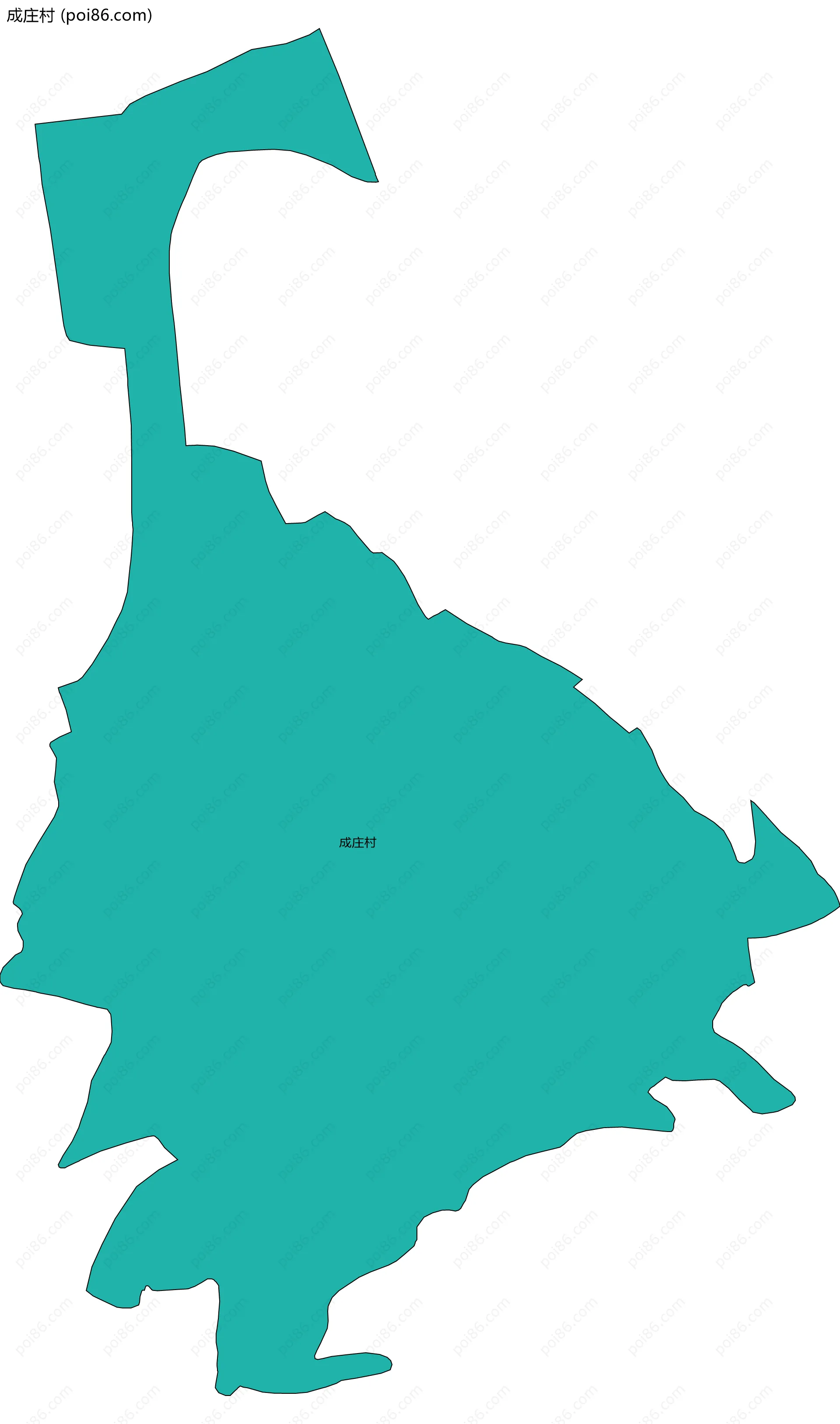 成庄村边界地图