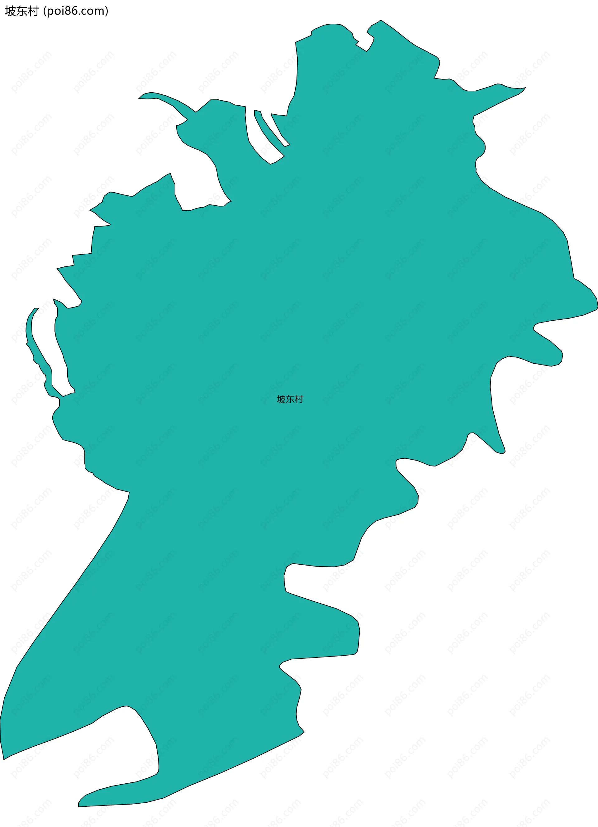 坡东村边界地图