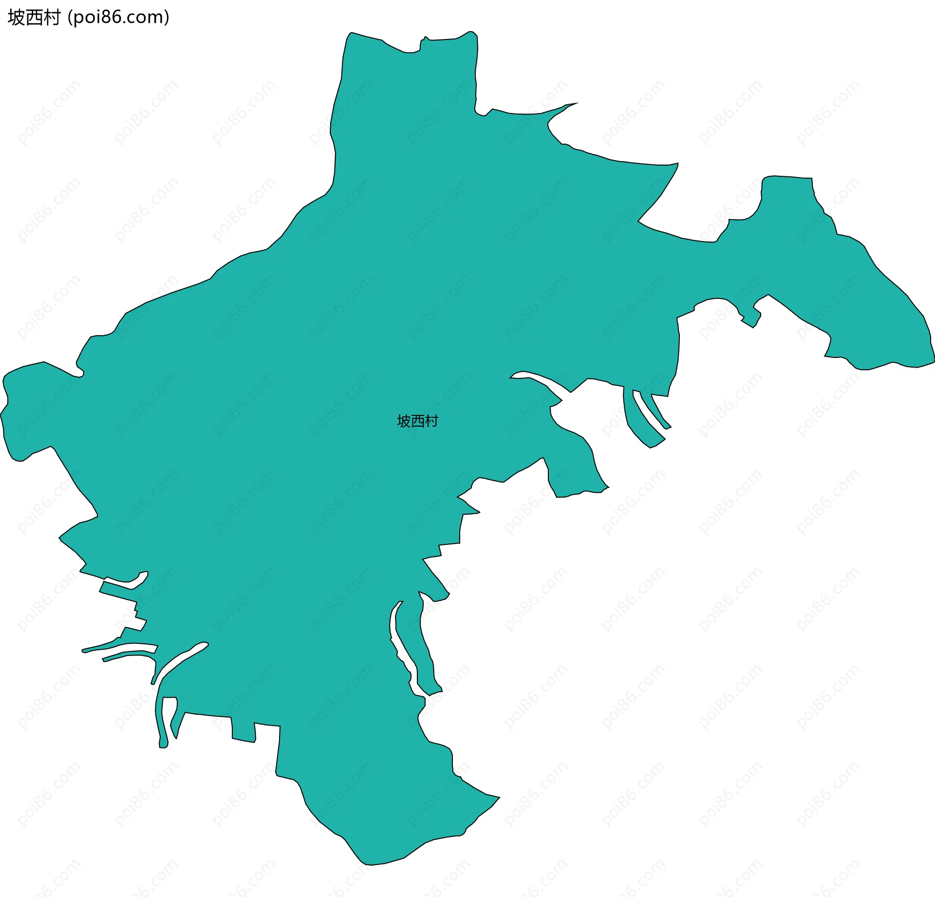 坡西村边界地图