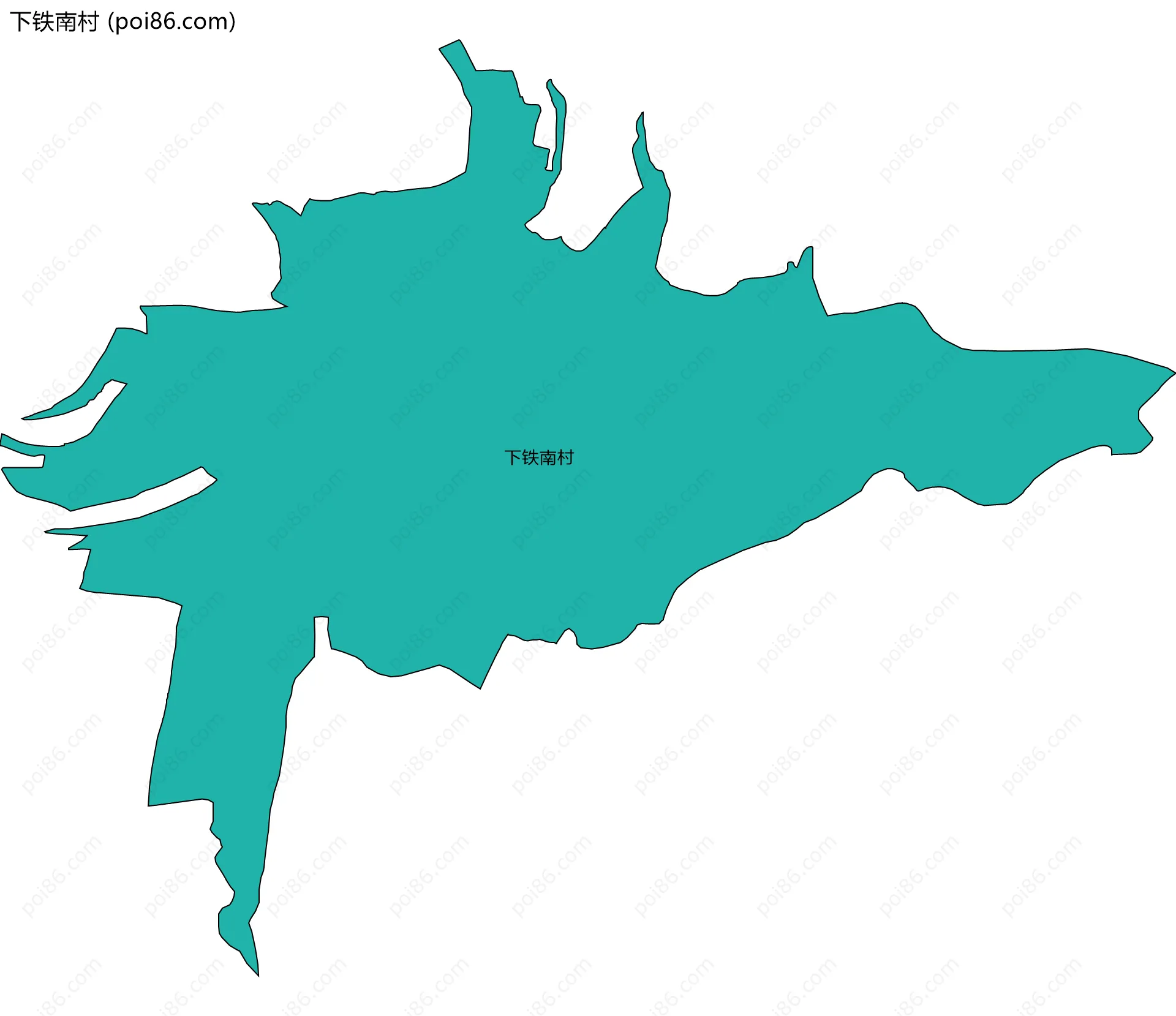 下铁南村边界地图