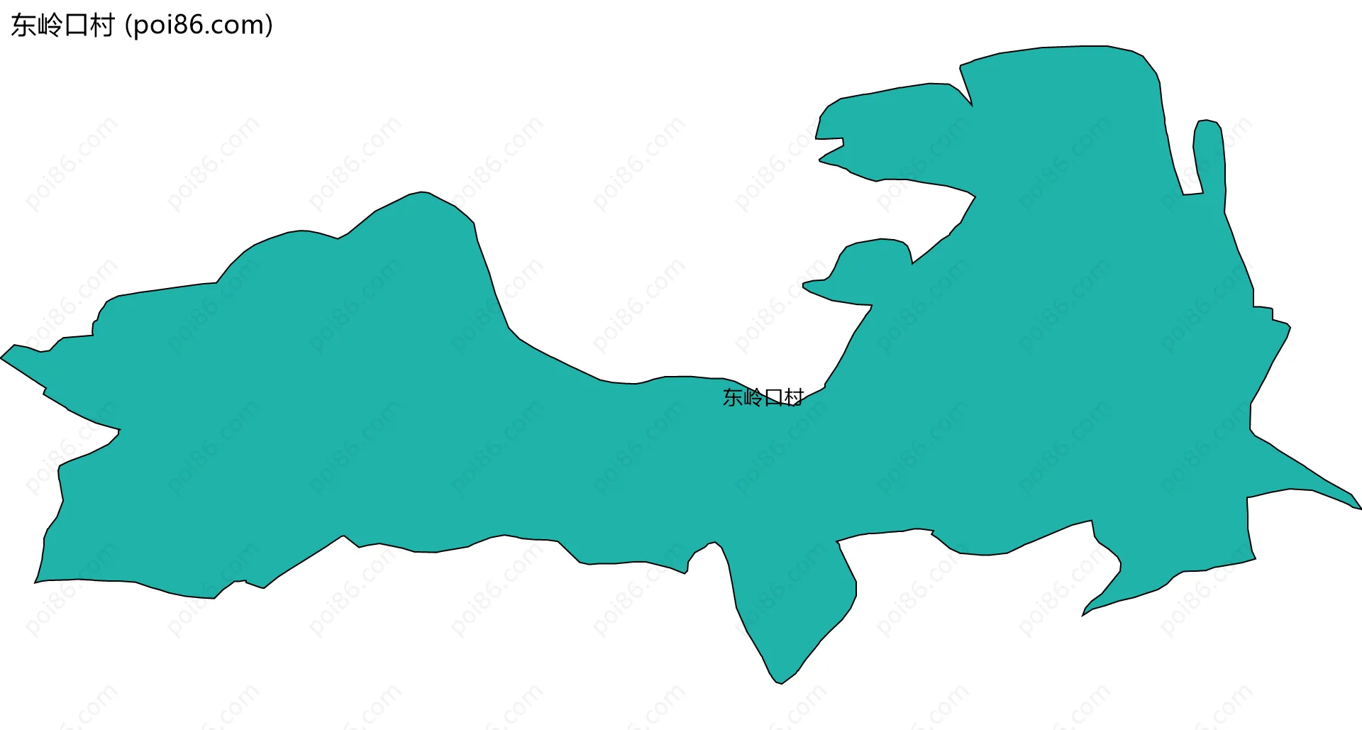 东岭口村边界地图