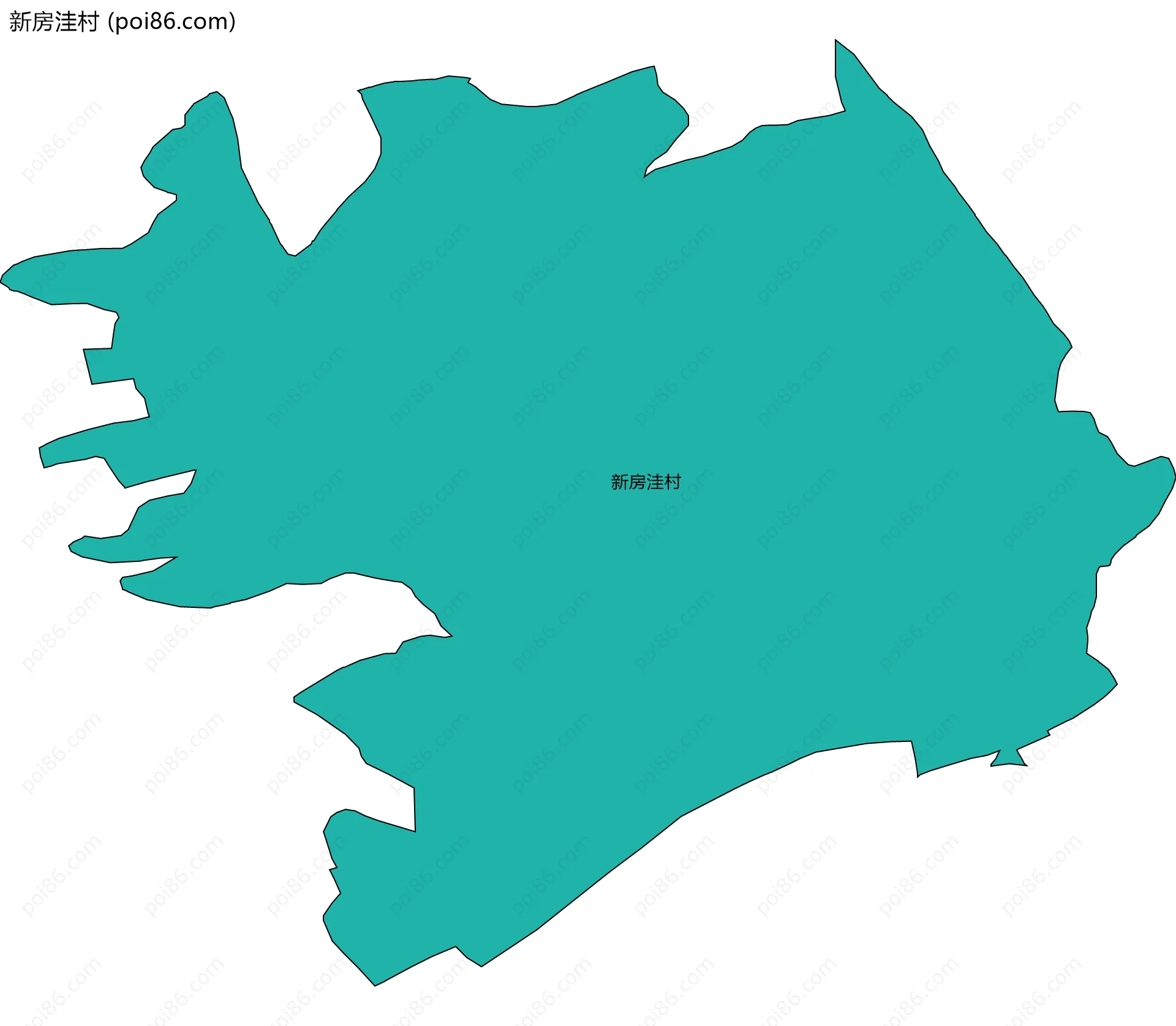 新房洼村边界地图
