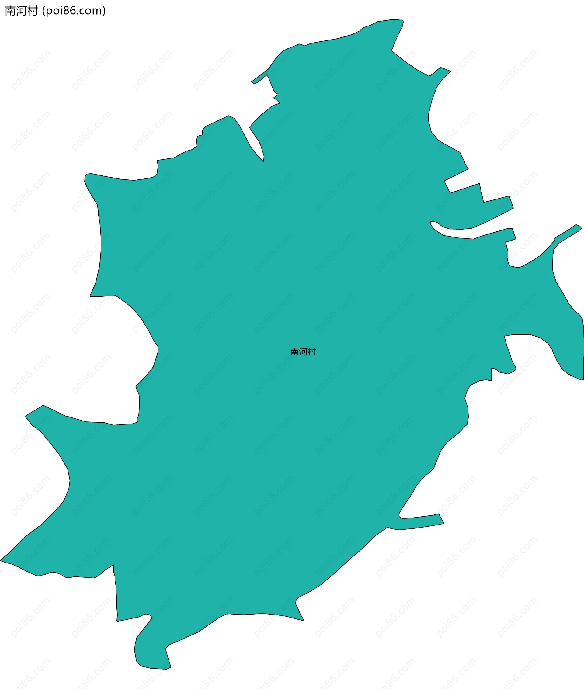 南河村边界地图