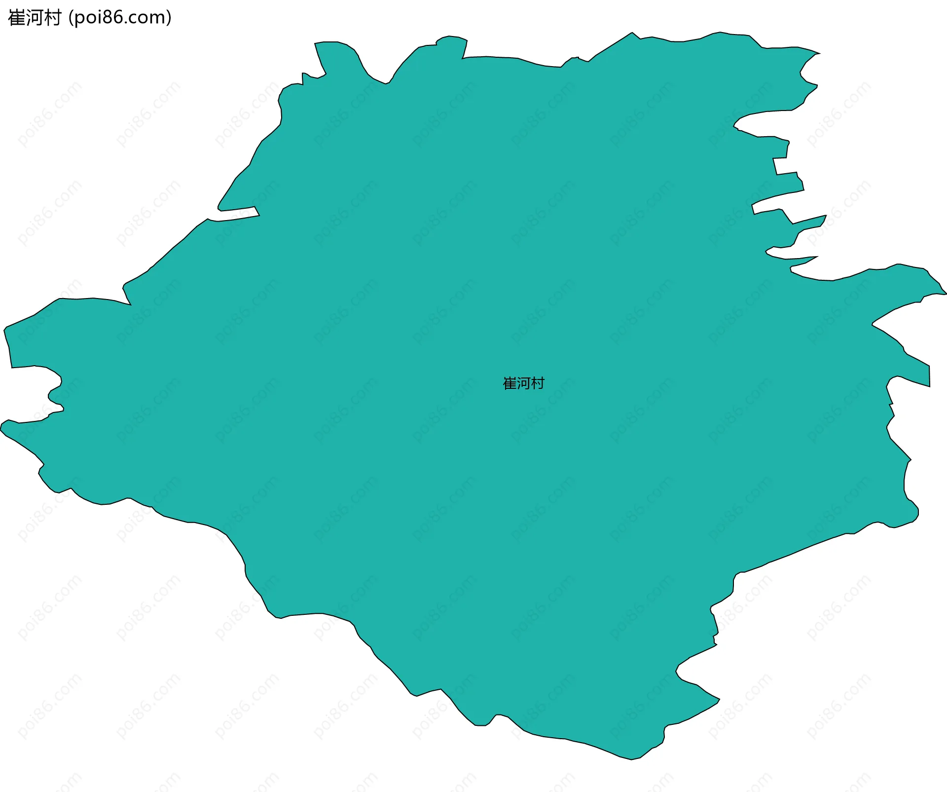 崔河村边界地图