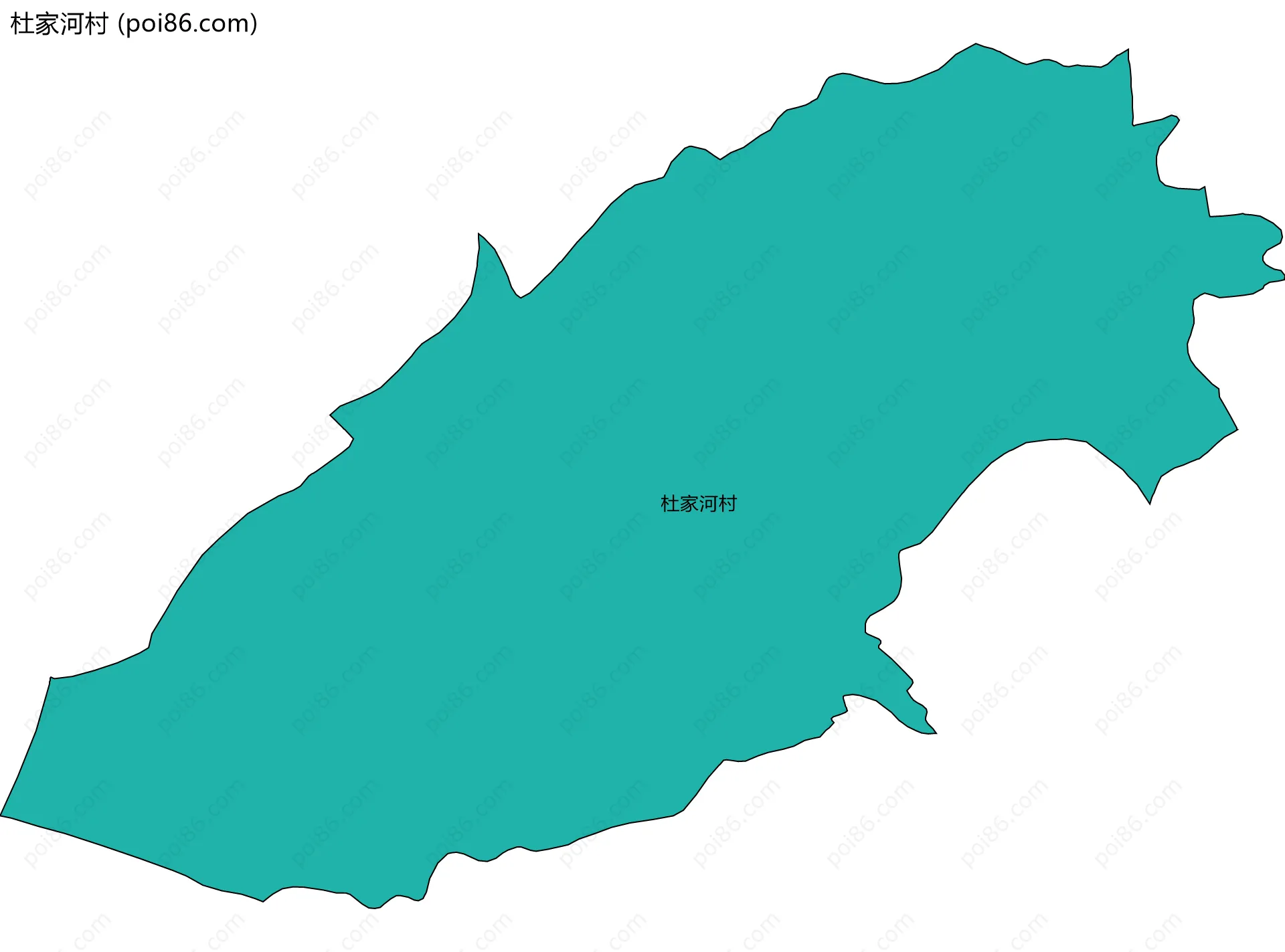 杜家河村边界地图