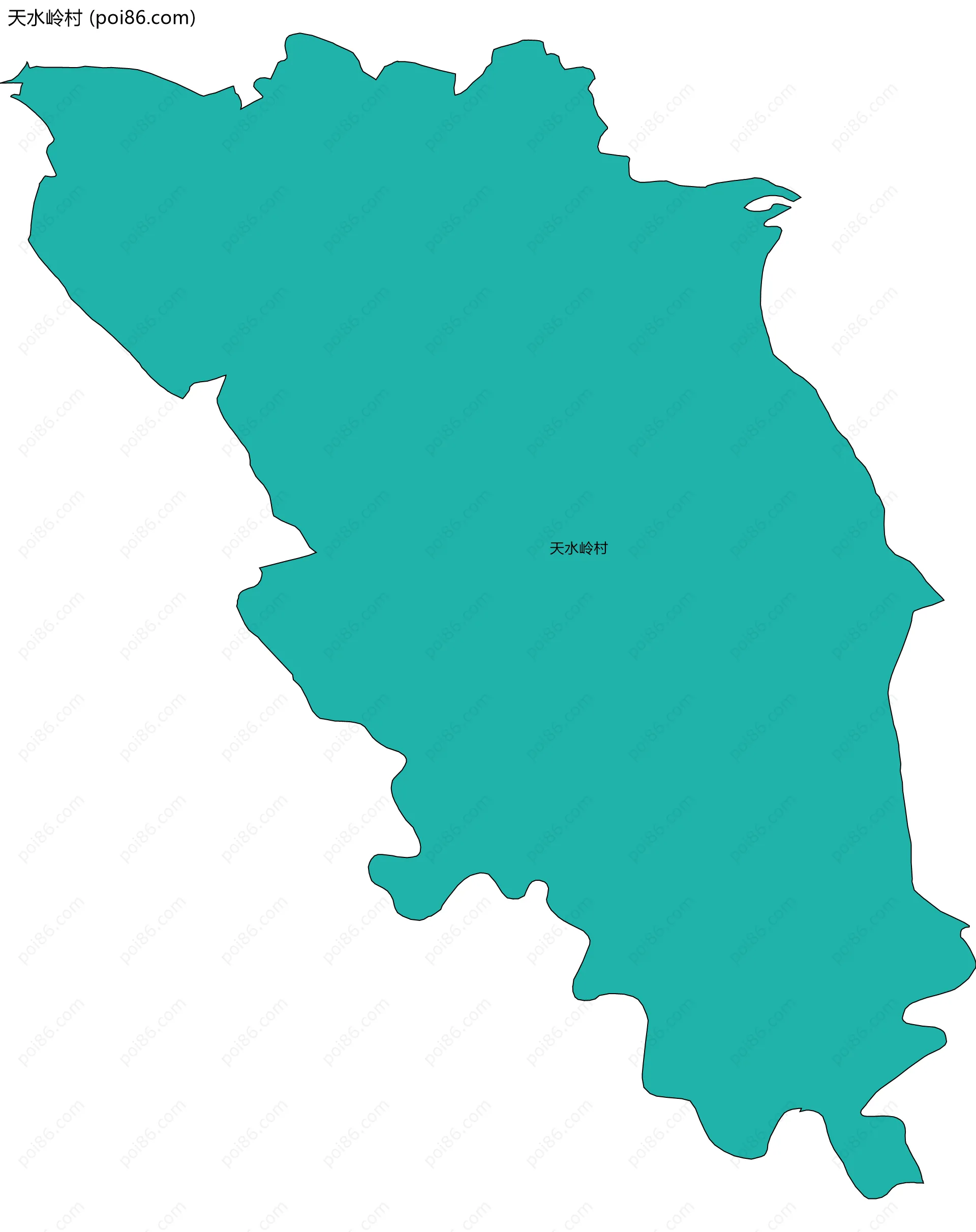 天水岭村边界地图