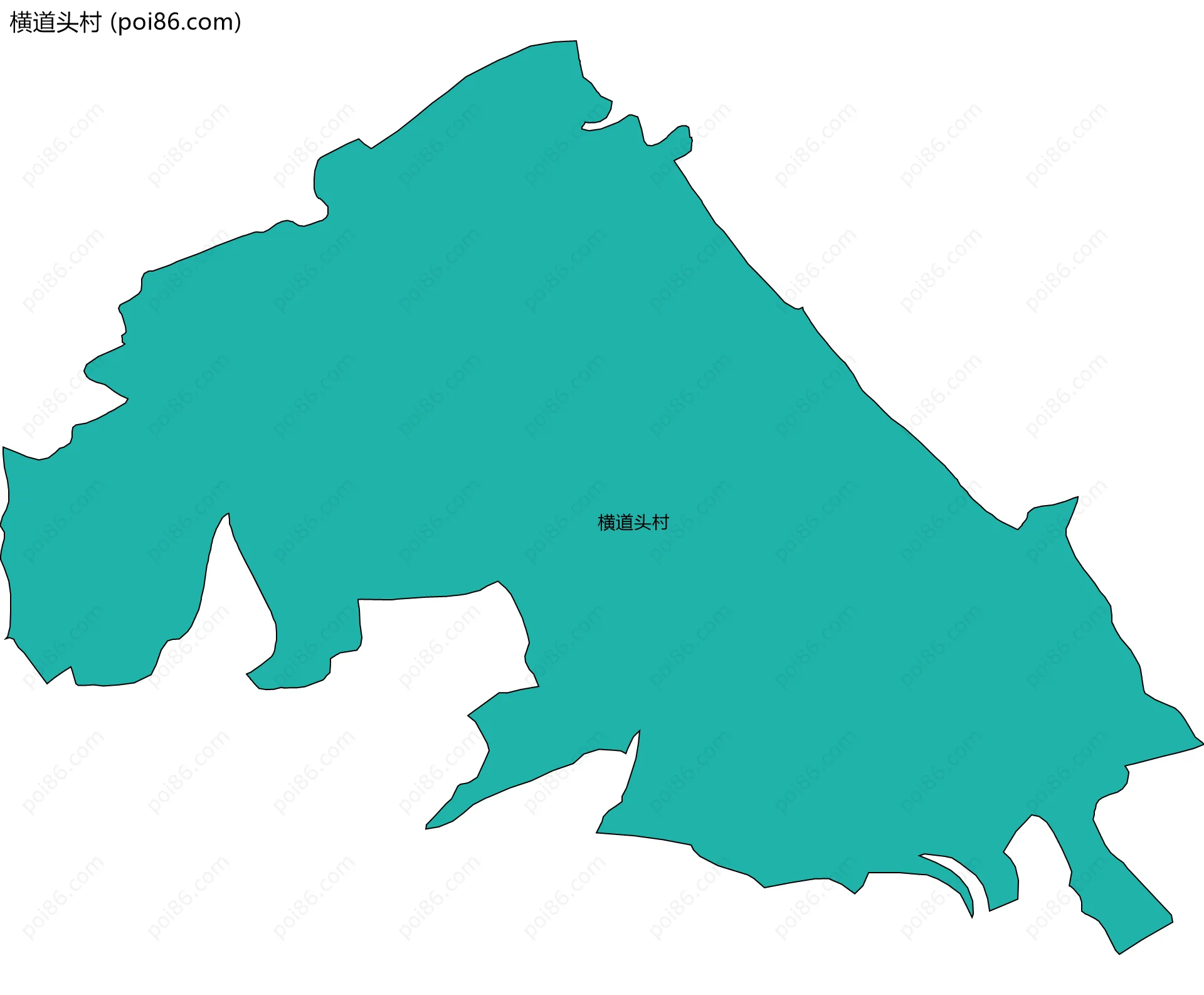 横道头村边界地图