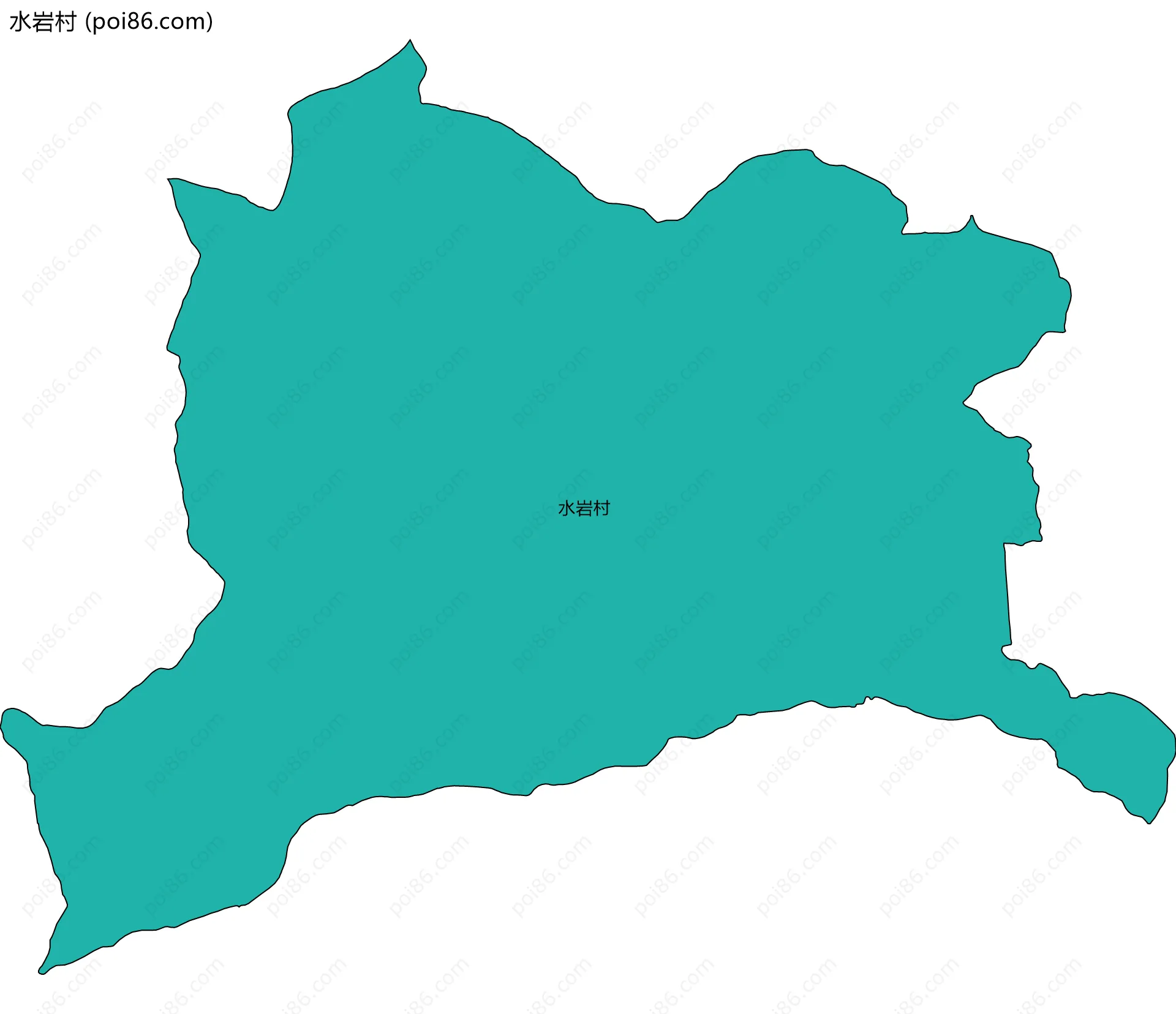 水岩村边界地图