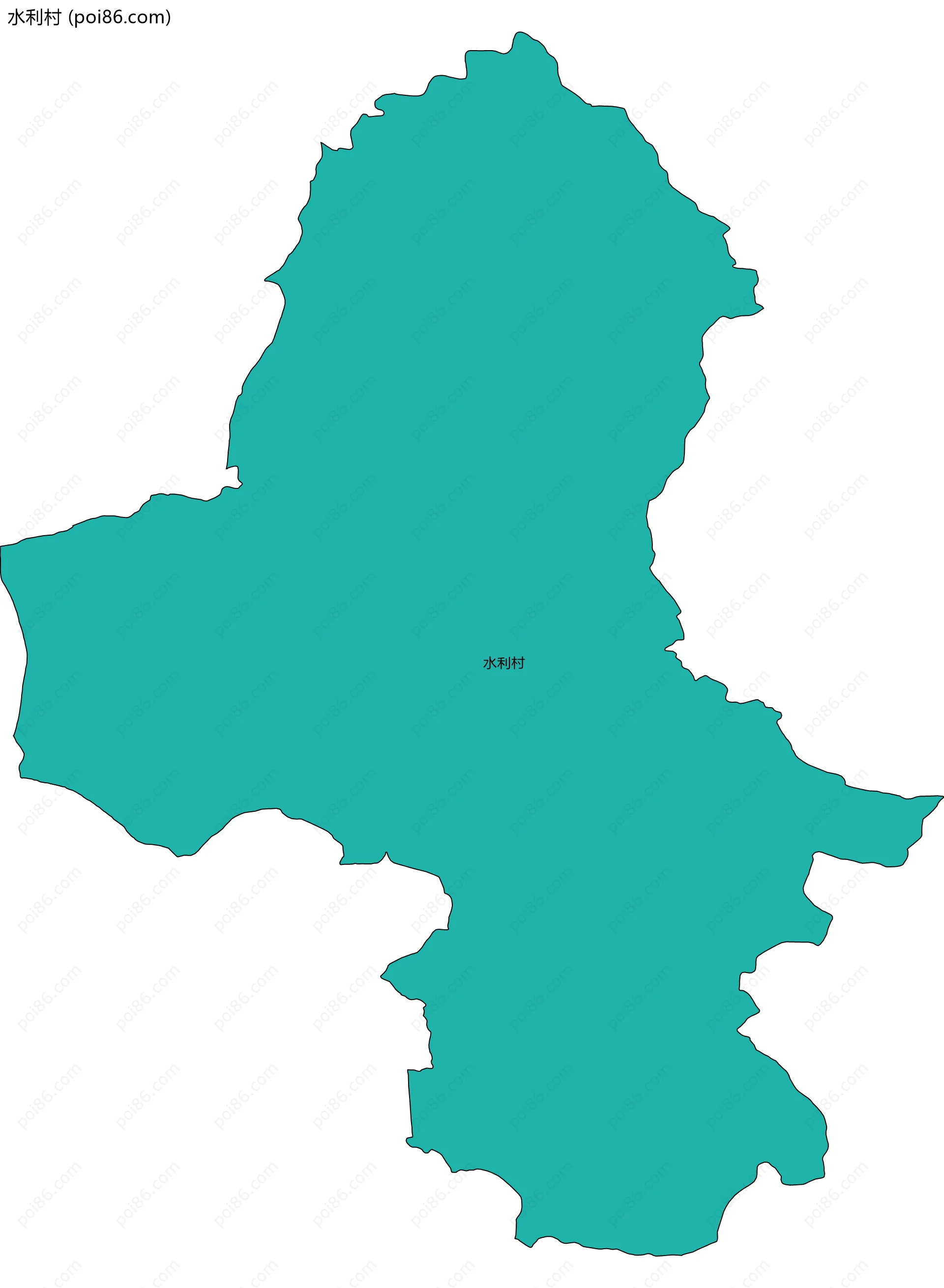 水利村边界地图